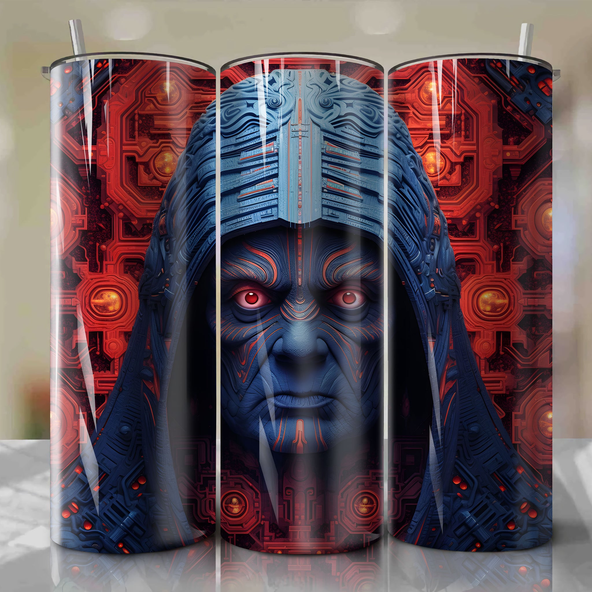 Star Wars - Emperor Palpatine Wrap PNG Skinny Tumbler 20oz - Sublimation 3D 4th Of July | Digital Download