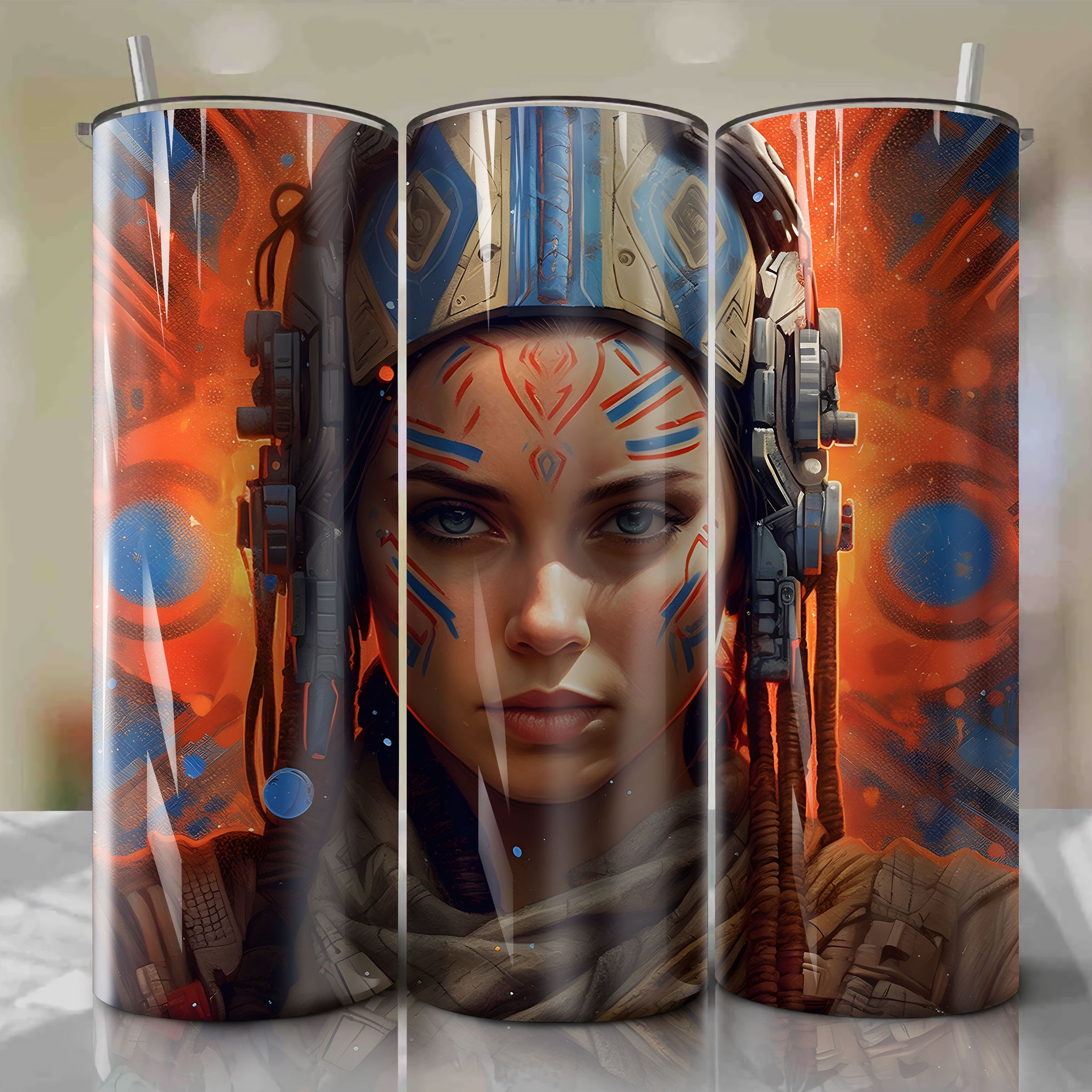 Star Wars - Rey Wrap PNG Skinny Tumbler 20oz - Sublimation 3D 4th Of July | Digital Download