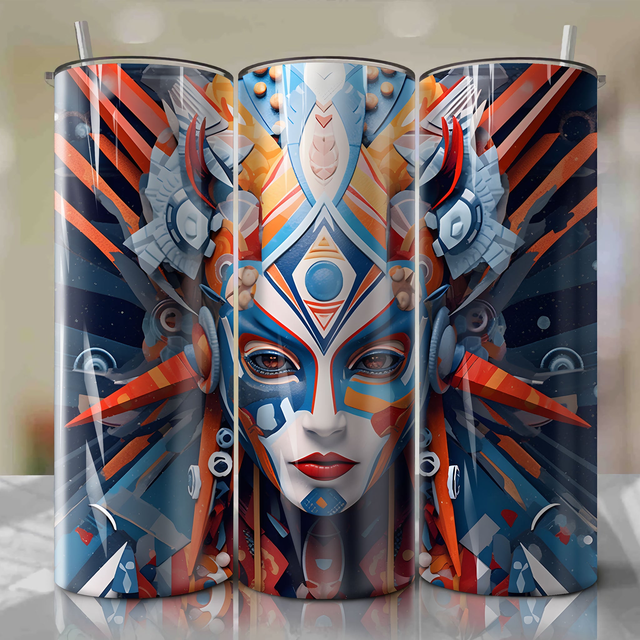 Star Wars - Ahsoka Tano Wrap PNG Skinny Tumbler 20oz - Sublimation 3D 4th Of July | Digital Download