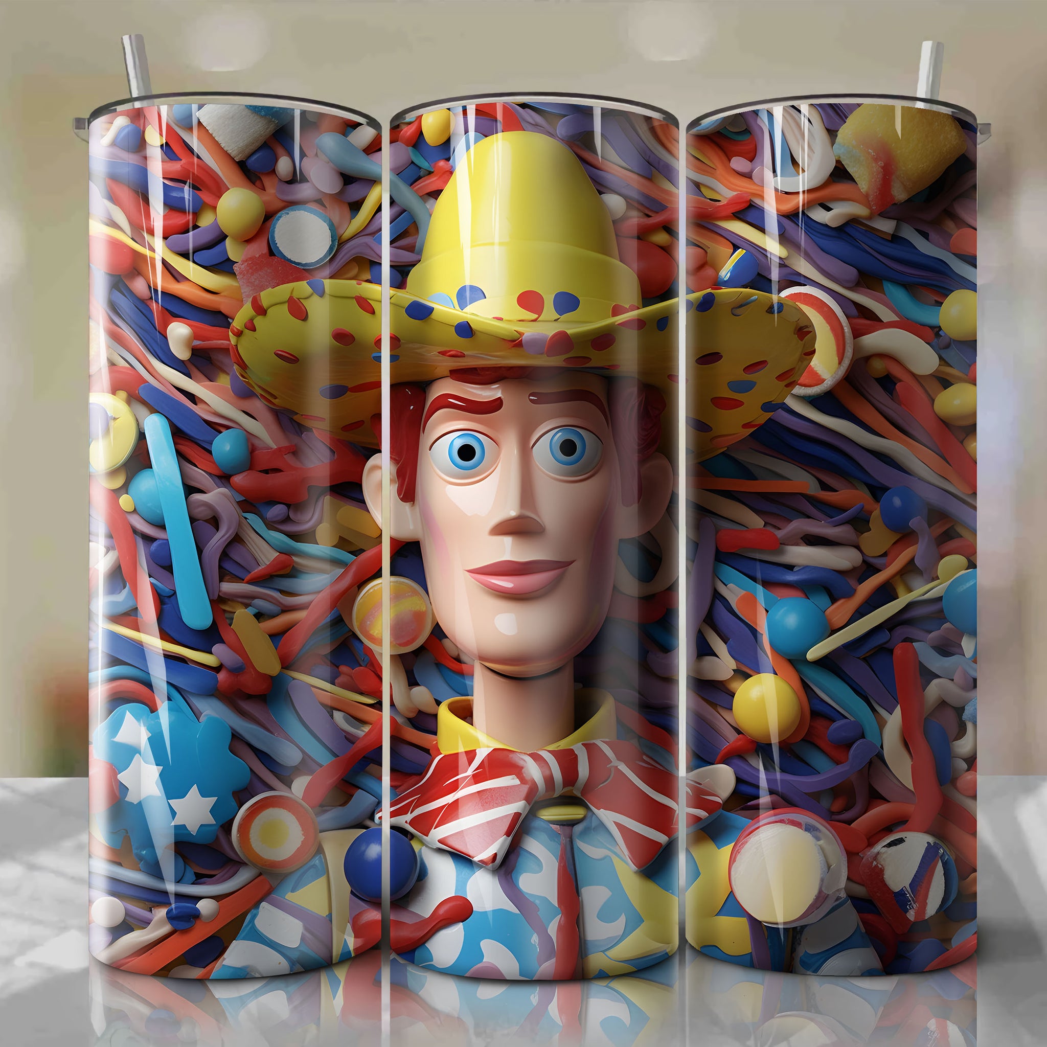 Toy Story - Woody Wrap PNG Skinny Tumbler 20oz - Sublimation 3D 4th Of July | Digital Download