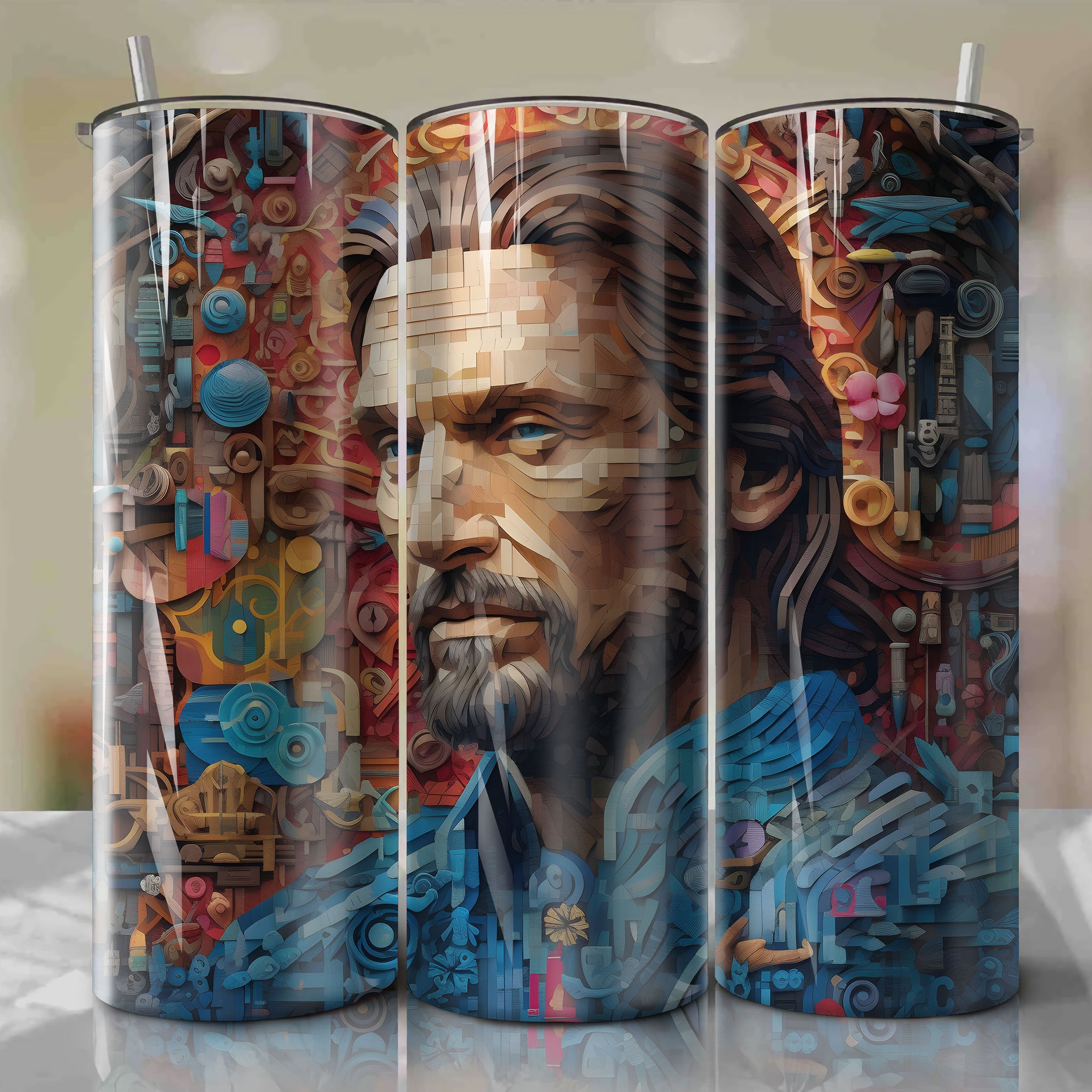 Star Wars - Qui-Gon Jinn Wrap PNG Skinny Tumbler 20oz - Sublimation 3D 4th Of July | Digital Download