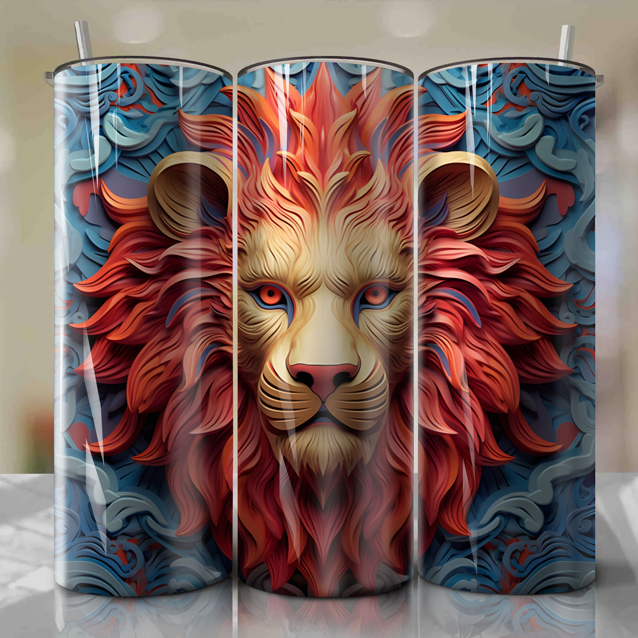 The Lion King - Simba Wrap PNG Skinny Tumbler 20oz - Sublimation 3D 4th Of July | Digital Download