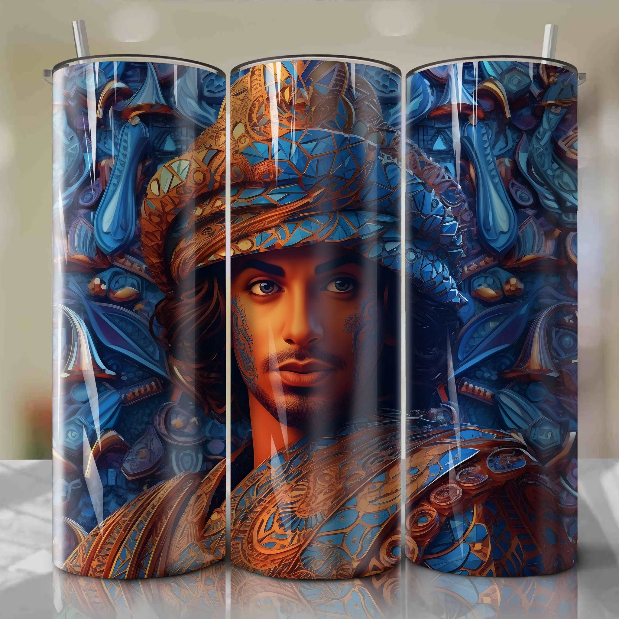 Aladdin Wrap PNG Skinny Tumbler 20oz - Sublimation 3D 4th Of July | Digital Download