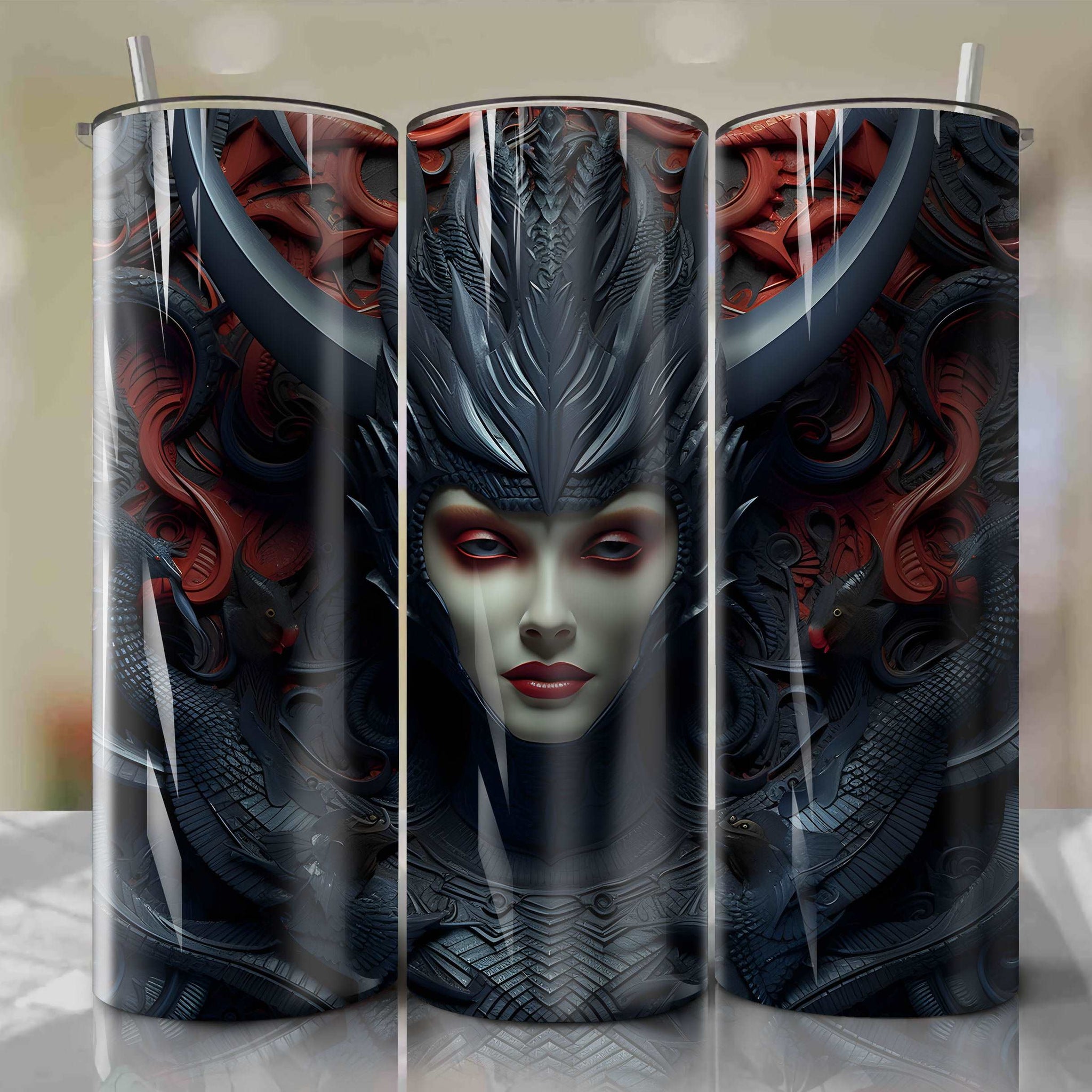 Maleficent Wrap PNG Skinny Tumbler 20oz - Sublimation 3D 4th Of July | Digital Download