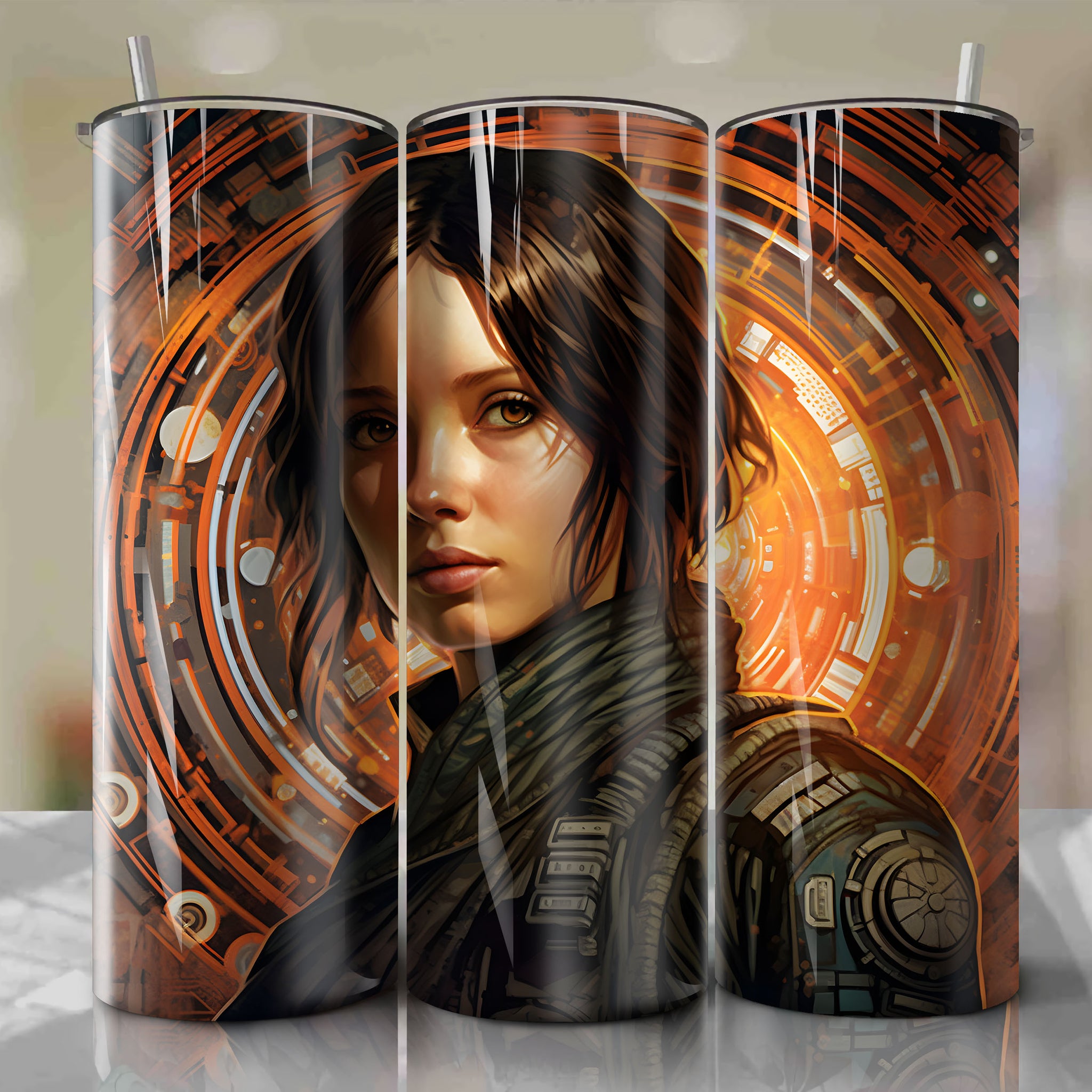 Star Wars - Jyn Erso Wrap PNG Skinny Tumbler 20oz - Sublimation 3D 4th Of July | Digital Download