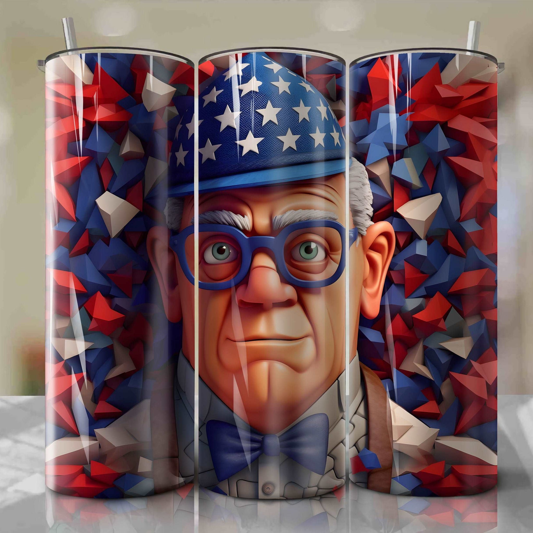 Up - Carl Fredricksen Wrap PNG Skinny Tumbler 20oz - Sublimation 3D 4th Of July | Digital Download