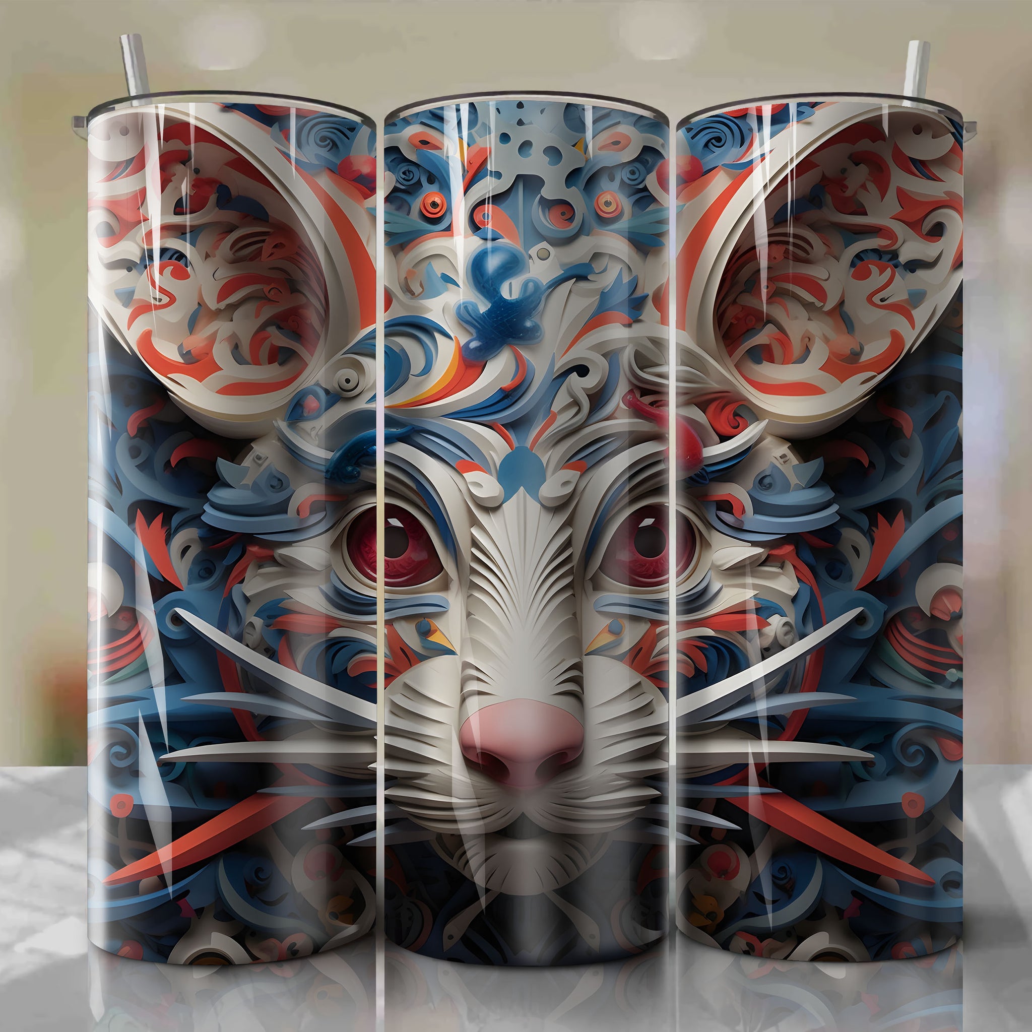 Ratcliffe Wrap PNG Skinny Tumbler 20oz - Sublimation 3D 4th Of July | Digital Download