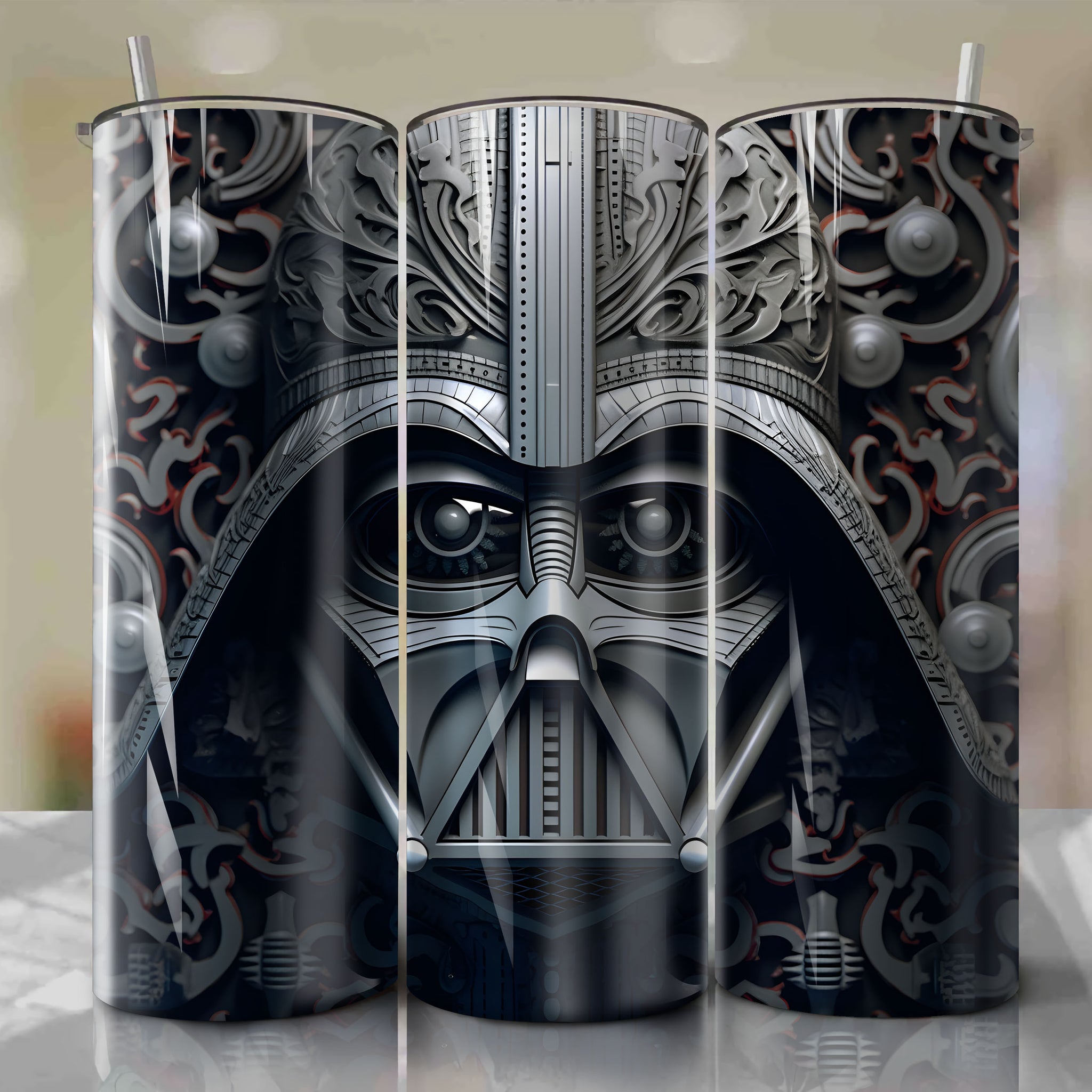 Star Wars - Darth Vader Wrap PNG Skinny Tumbler 20oz - Sublimation 3D 4th Of July | Digital Download