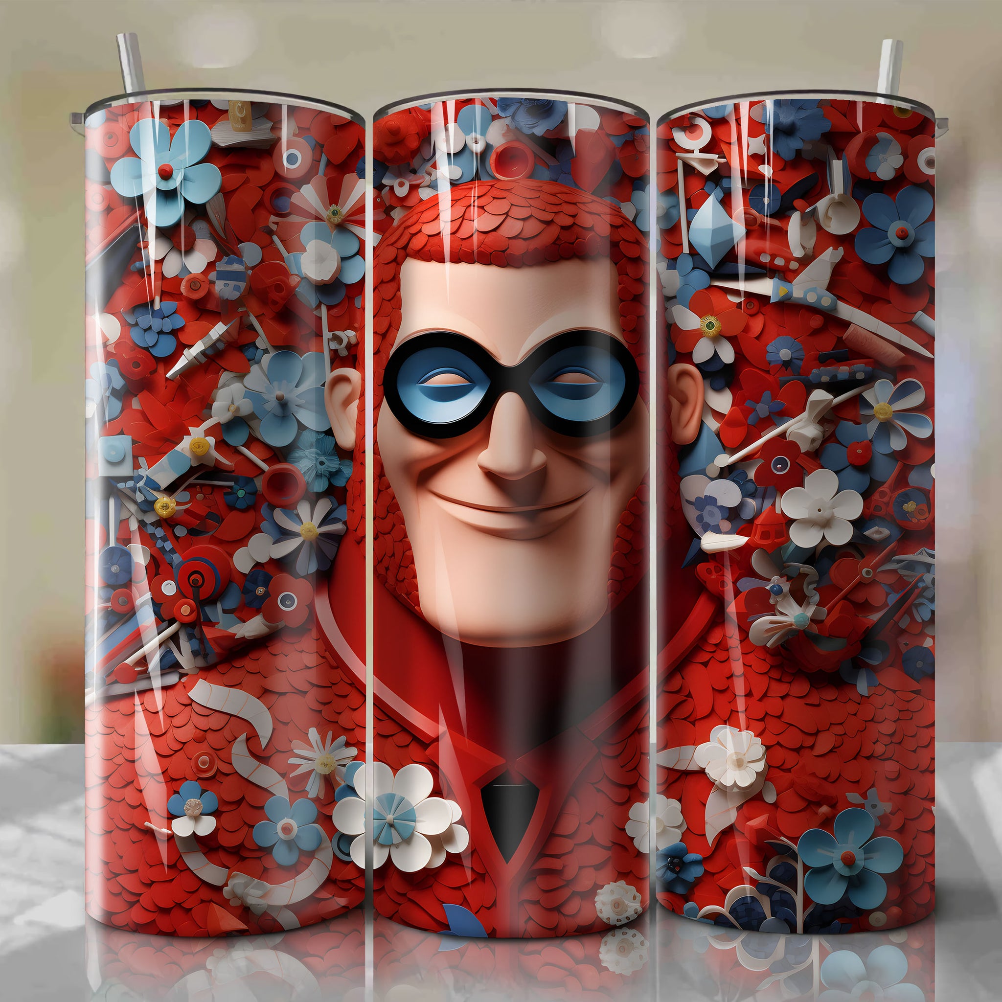 The Incredibles - Mr. Incredible Wrap PNG Skinny Tumbler 20oz - Sublimation 3D 4th Of July | Digital Download