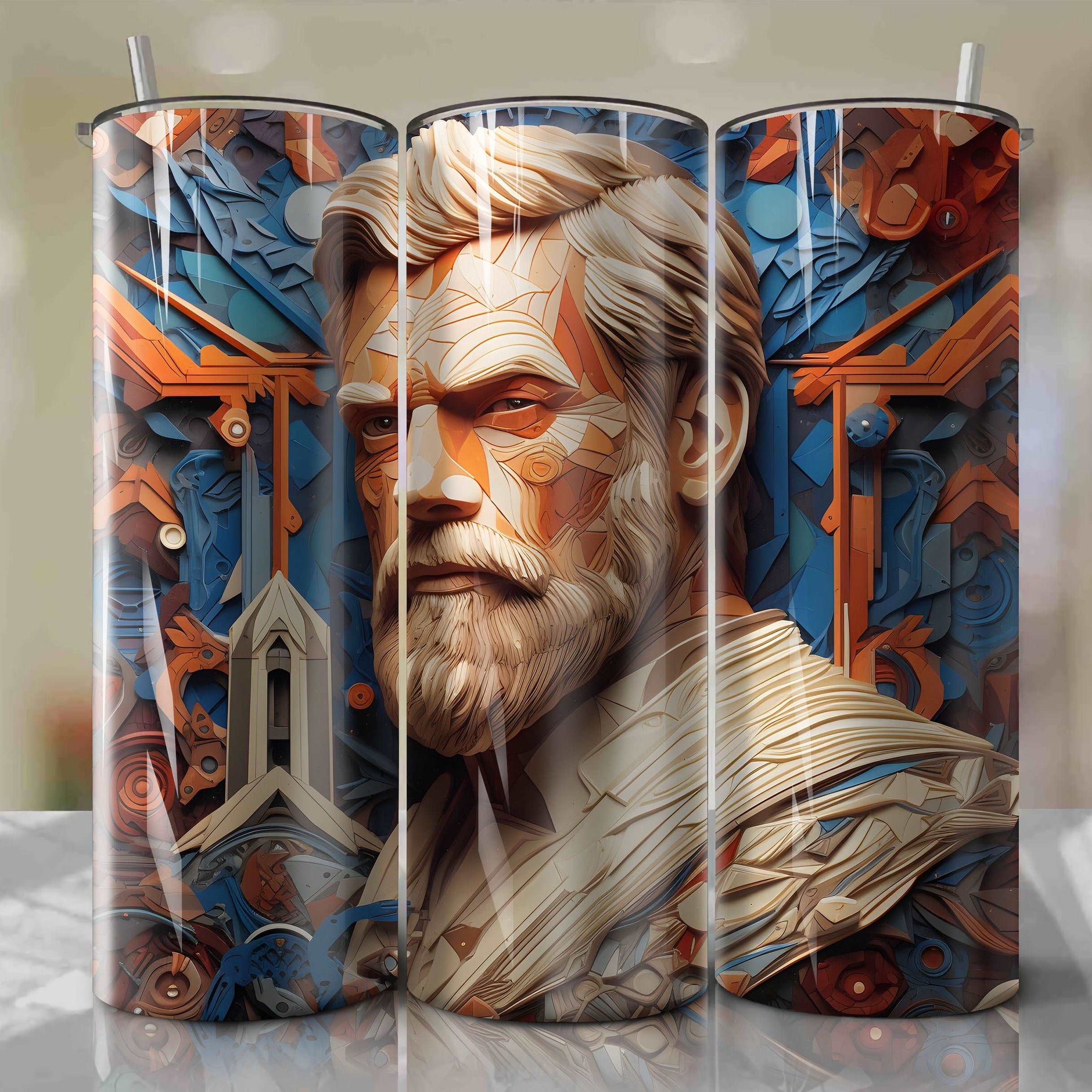 Star Wars - Obi-Wan Kenobi Wrap PNG Skinny Tumbler 20oz - Sublimation 3D 4th Of July | Digital Download