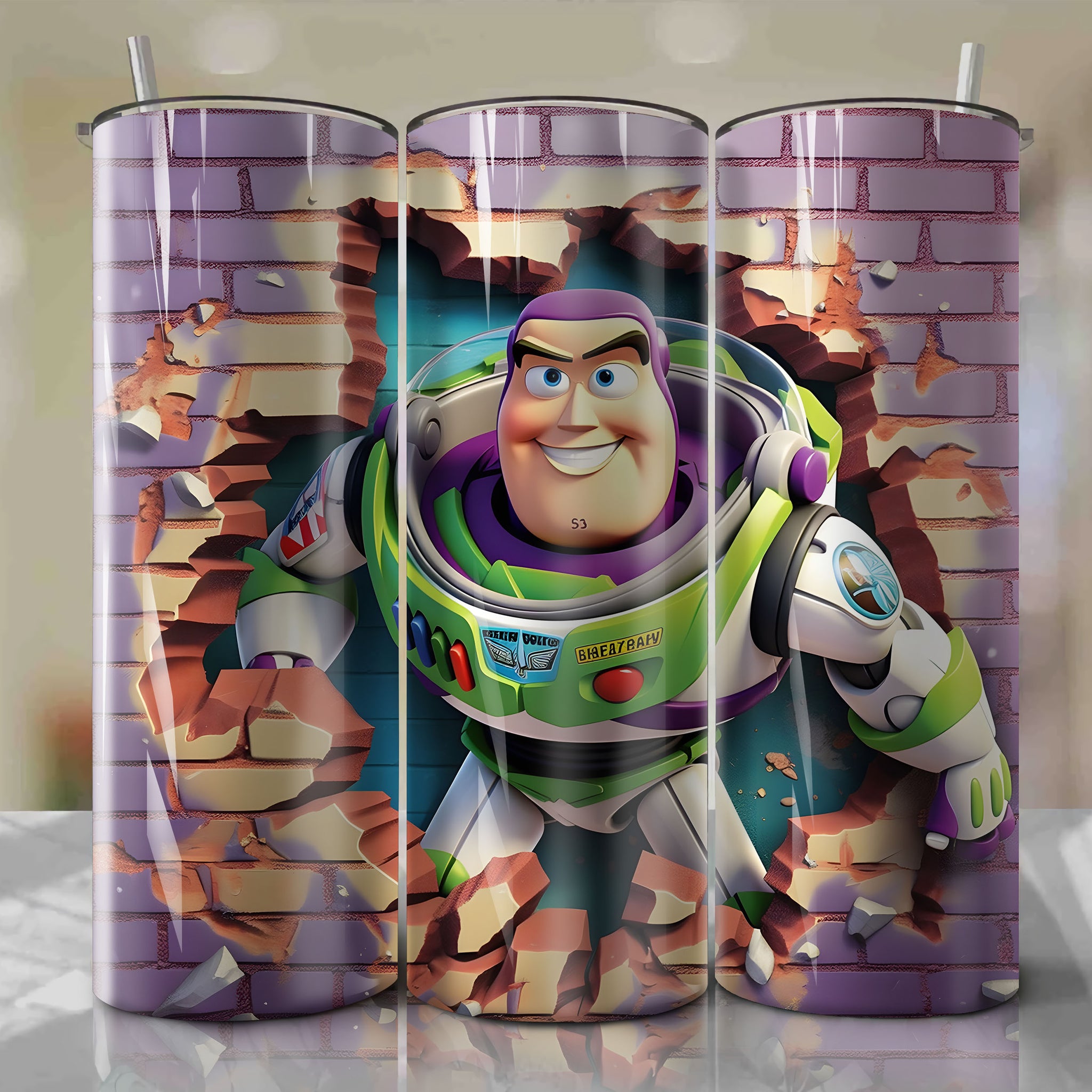 Buzz Lightyear 3D Wrap PNG Skinny Tumbler 20oz | Sublimation | Halloween | Digital Download