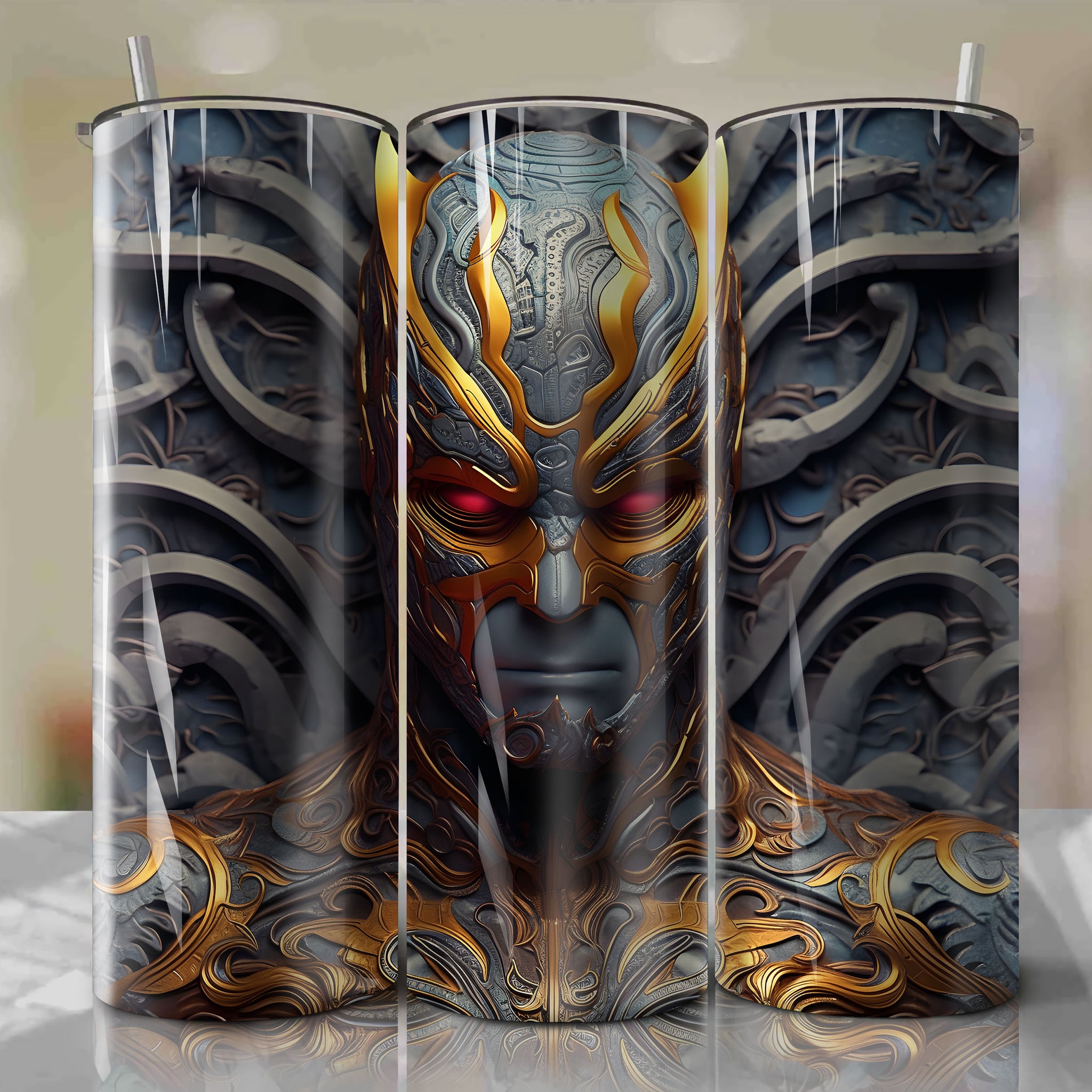 Iron Fist Wrap PNG Skinny Tumbler 20oz - Sublimation 3D 4th Of July | Digital Download