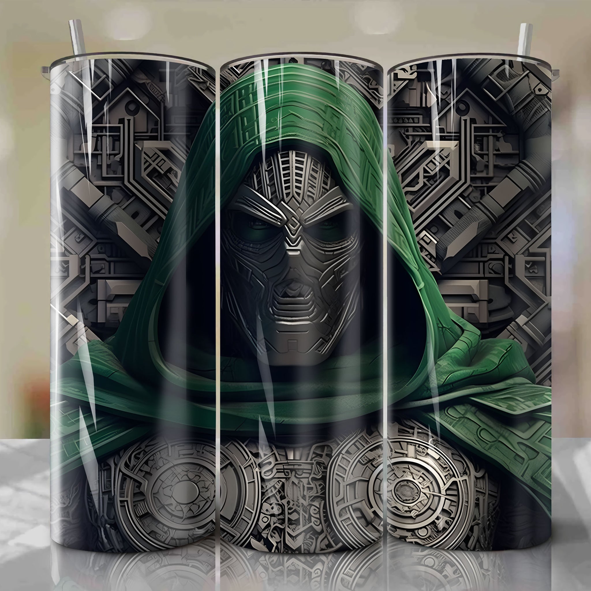 Doctor Doom Wrap PNG Skinny Tumbler 20oz - Sublimation 3D 4th Of July | Digital Download