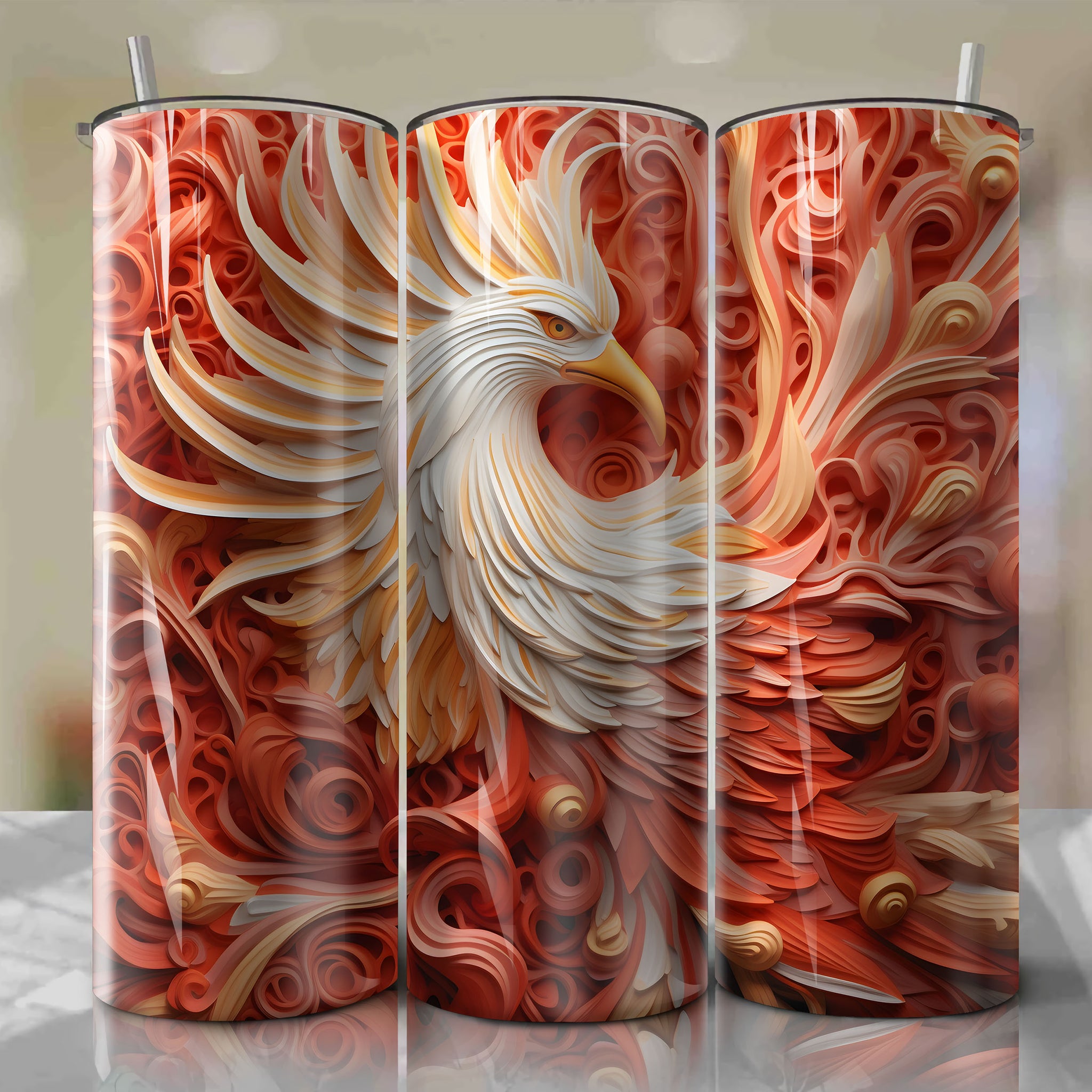 Moltres Wrap PNG Skinny Tumbler 20oz - Sublimation 3D 4th Of July | Digital Download