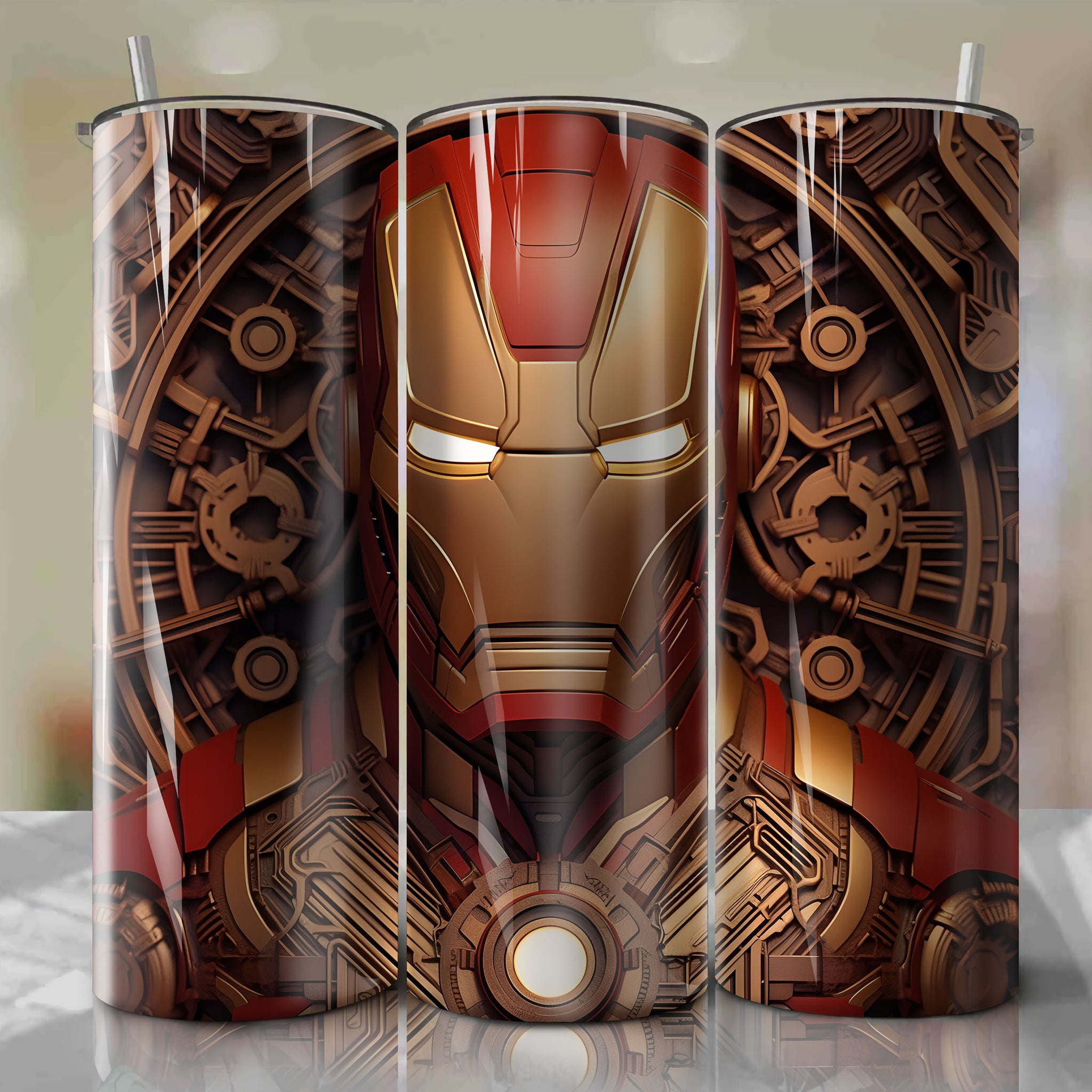 Iron Man Wrap PNG Skinny Tumbler 20oz - Sublimation 3D 4th Of July | Digital Download