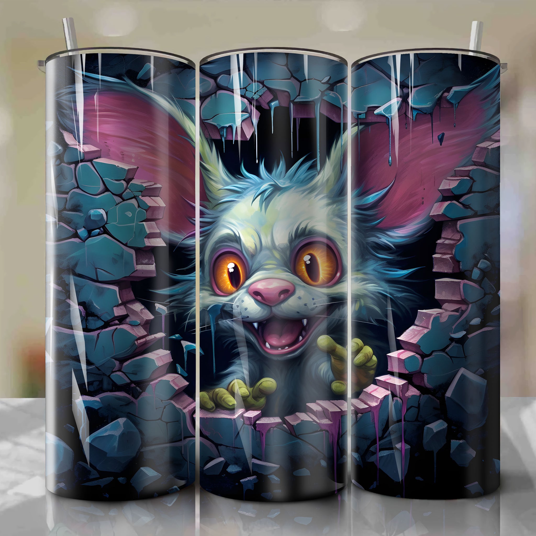 Remy 3D Wrap PNG Skinny Tumbler 20oz | Sublimation | Halloween | Digital Download