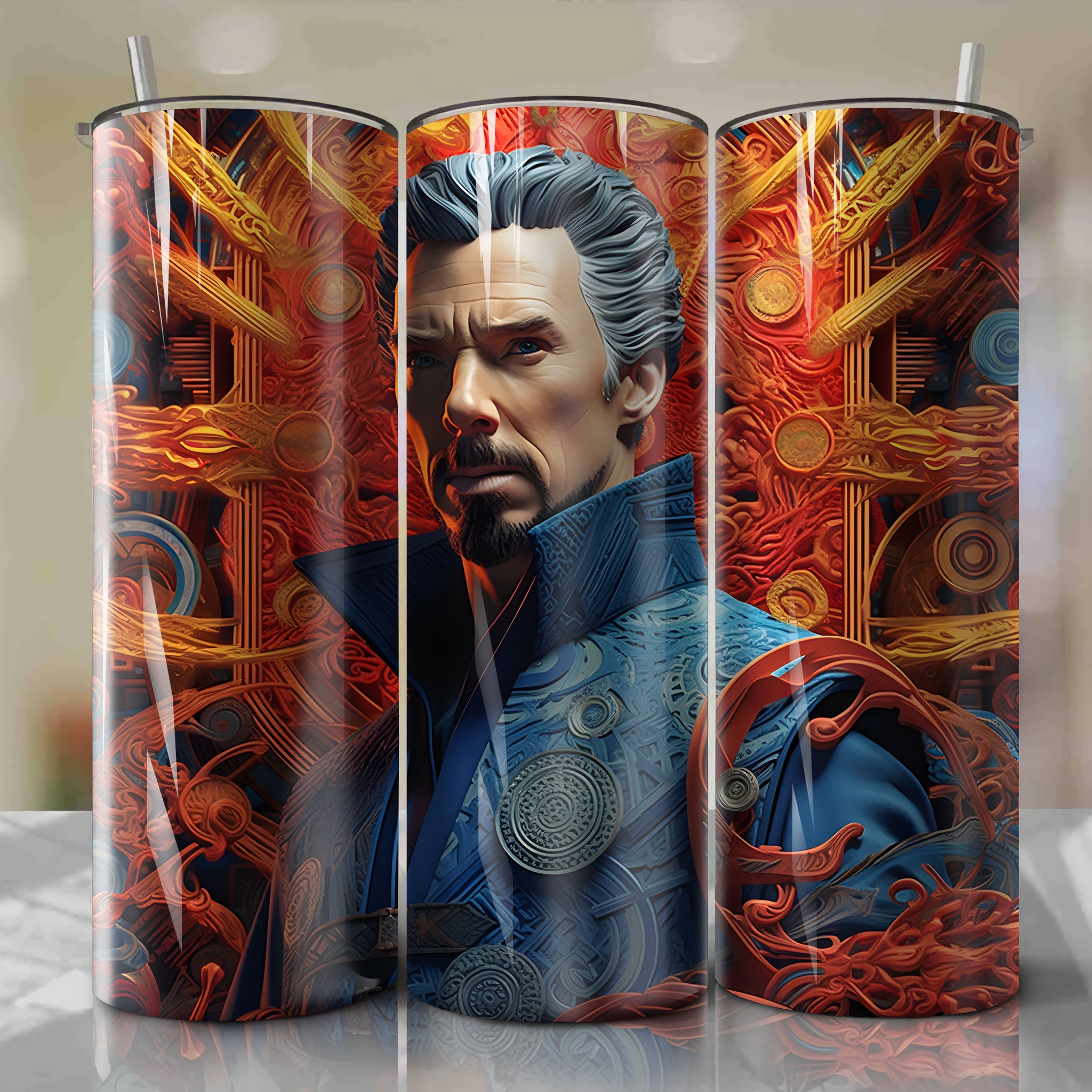 Doctor Strange Wrap PNG Skinny Tumbler 20oz - Sublimation 3D 4th Of July | Digital Download