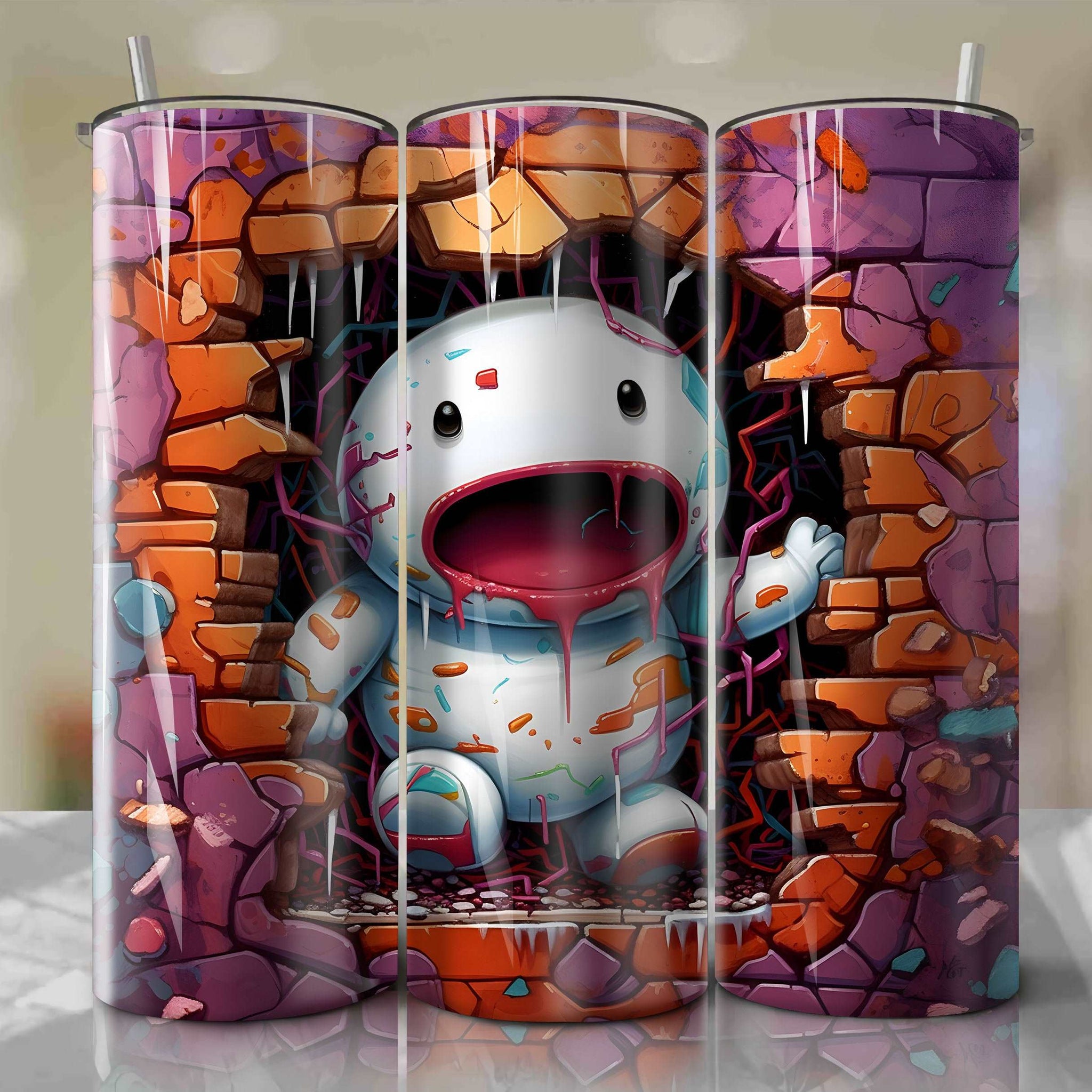 Baymax 3D Wrap PNG Skinny Tumbler 20oz | Sublimation | Halloween | Digital Download