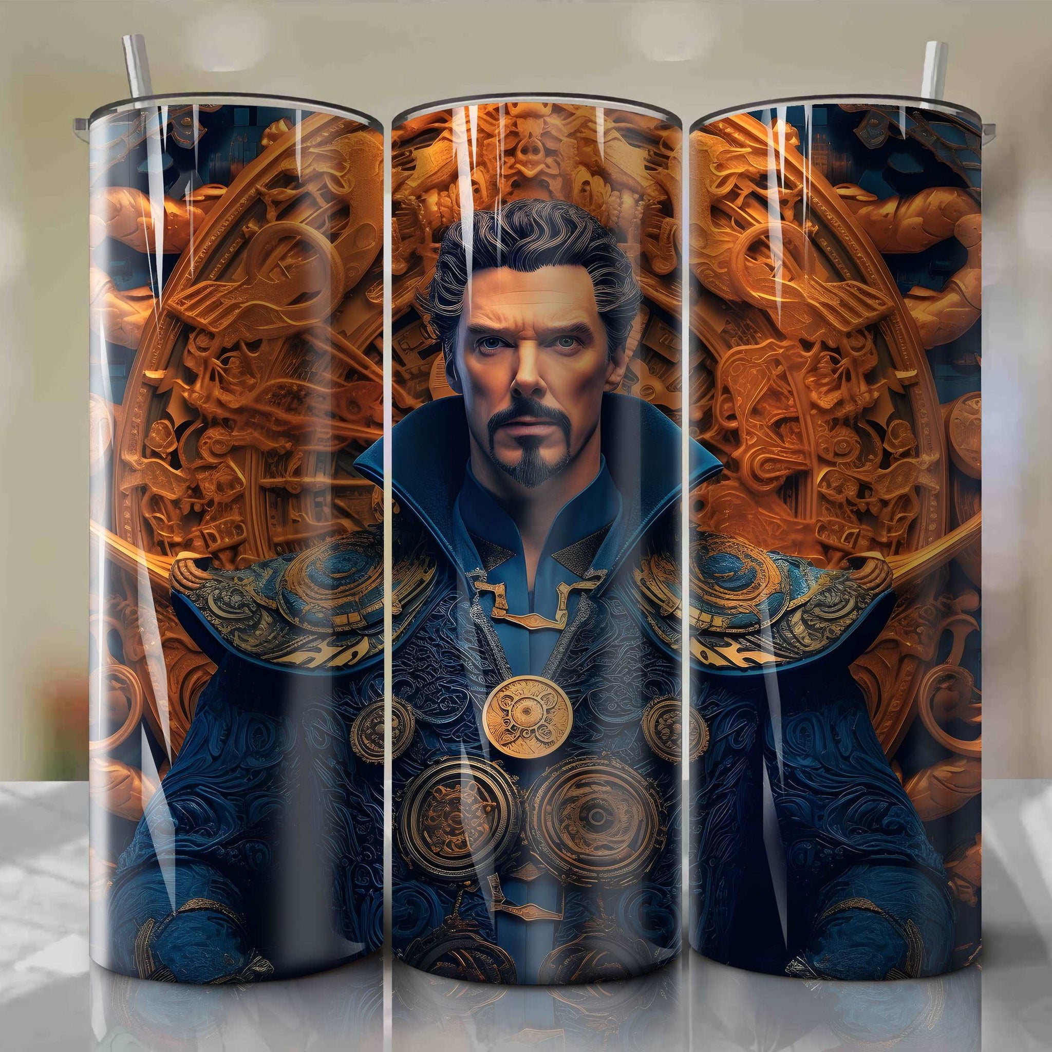 Doctor Strange Wrap PNG Skinny Tumbler 20oz - Sublimation 3D 4th Of July | Digital Download