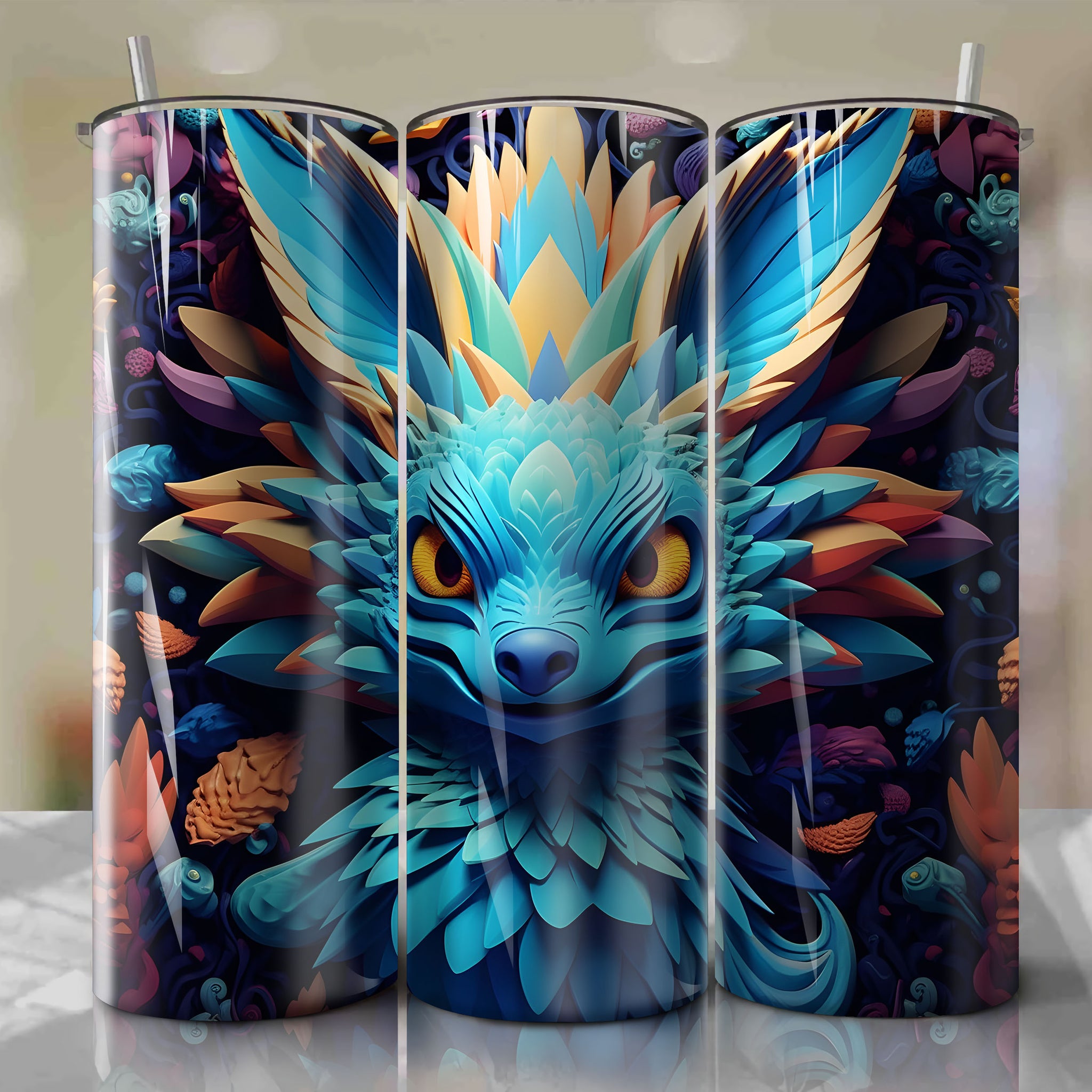 Vaporeon Wrap PNG Skinny Tumbler 20oz - Sublimation 3D 4th Of July | Digital Download