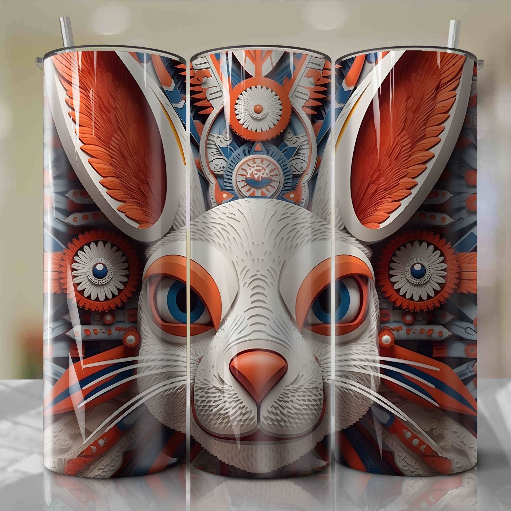 Bugs Bunny Wrap PNG Skinny Tumbler 20oz - Sublimation 3D 4th Of July | Digital Download