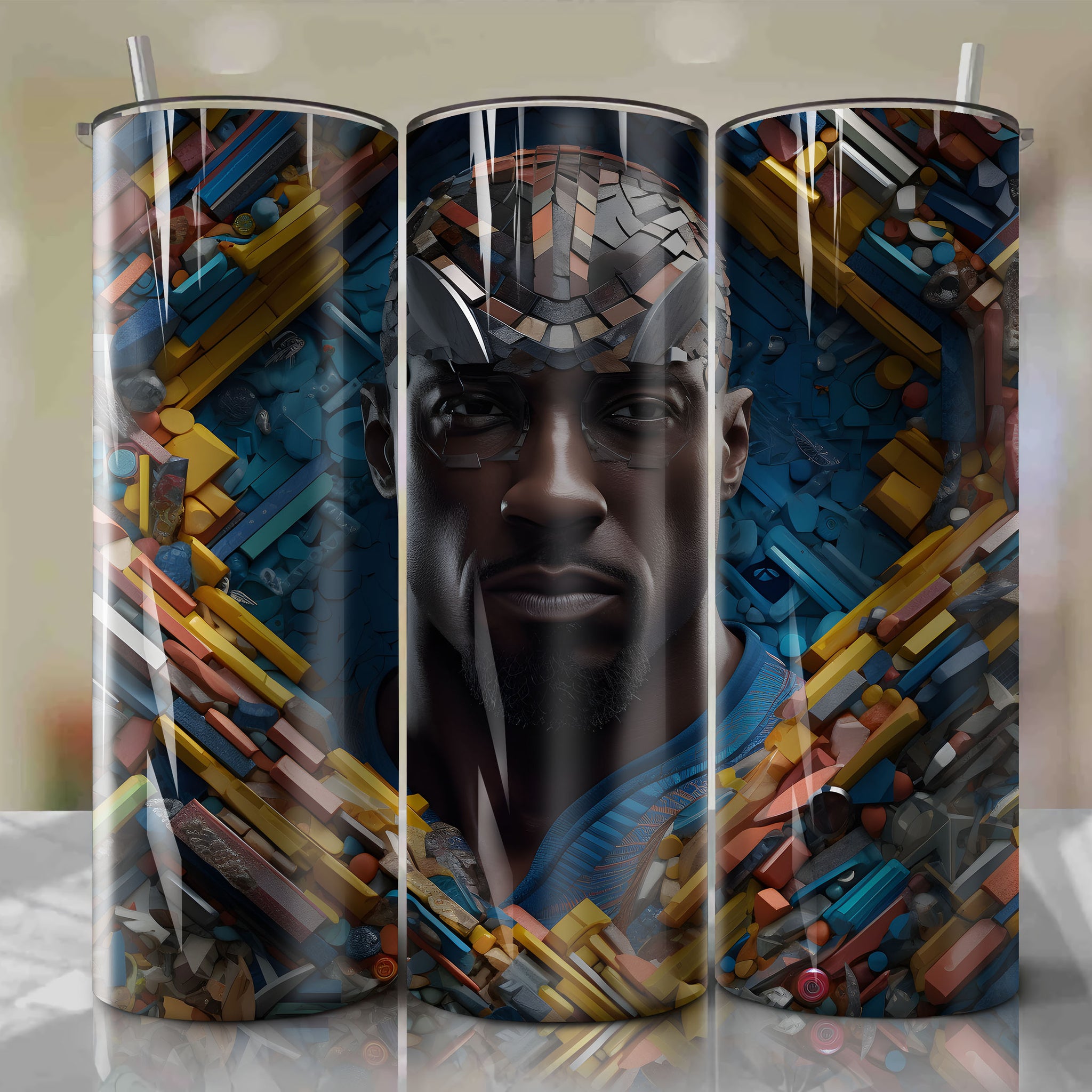 Luke Cage Wrap PNG Skinny Tumbler 20oz - Sublimation 3D 4th Of July | Digital Download