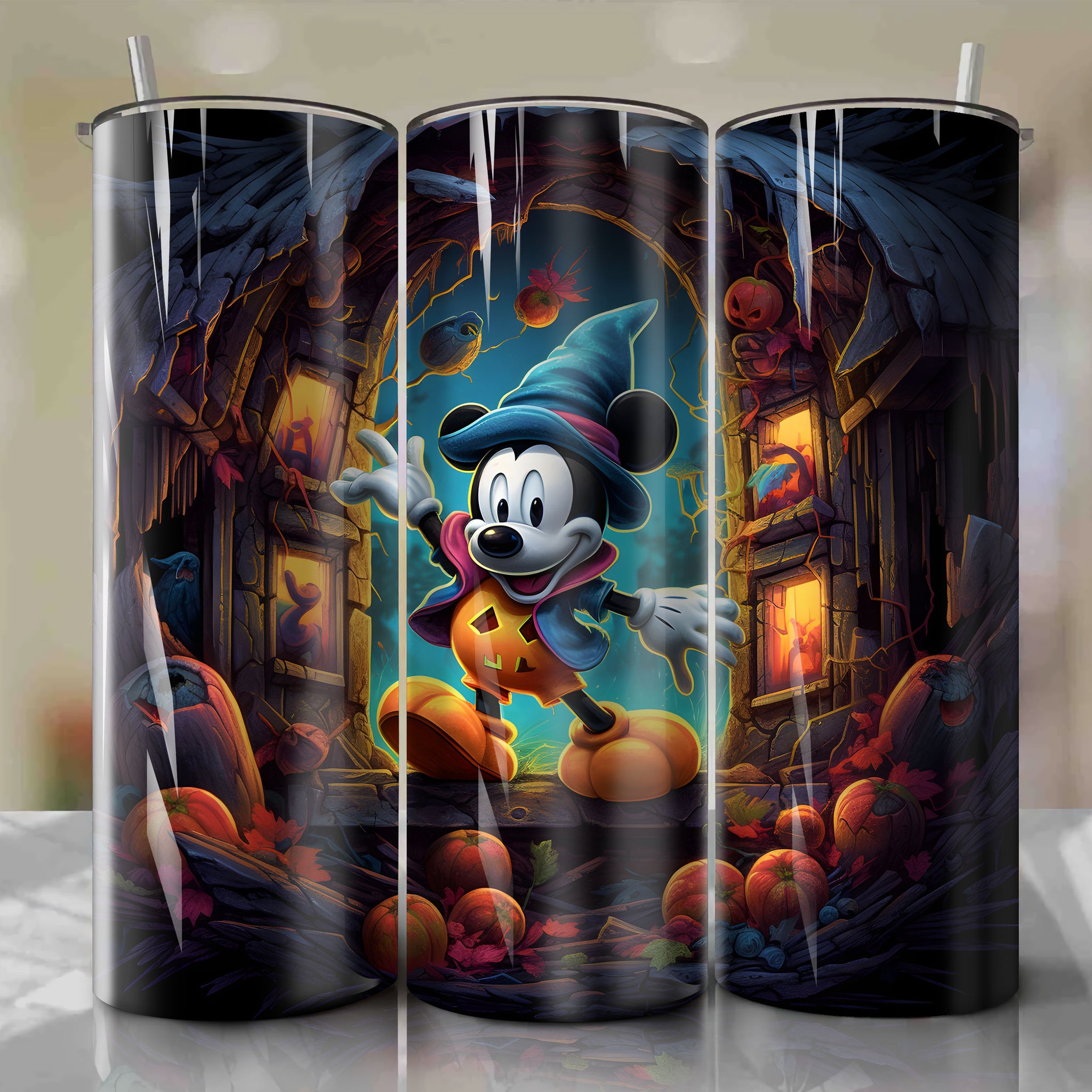 Spooky Mickey Mouse Tumbler Wrap - 20oz Skinny Size - Digital Download