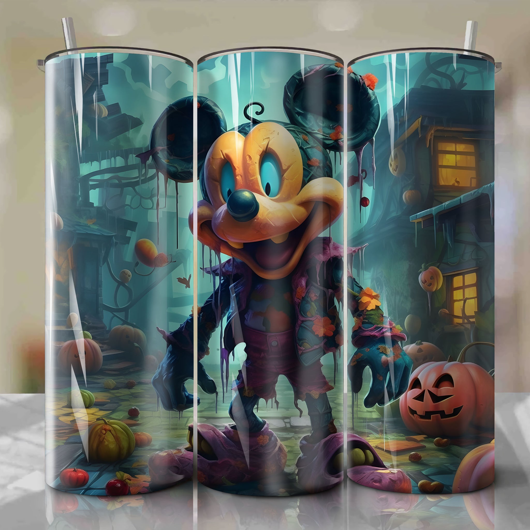 Mickey Halloween Tumbler Wrap - 20oz Skinny Size - Sublimation Design