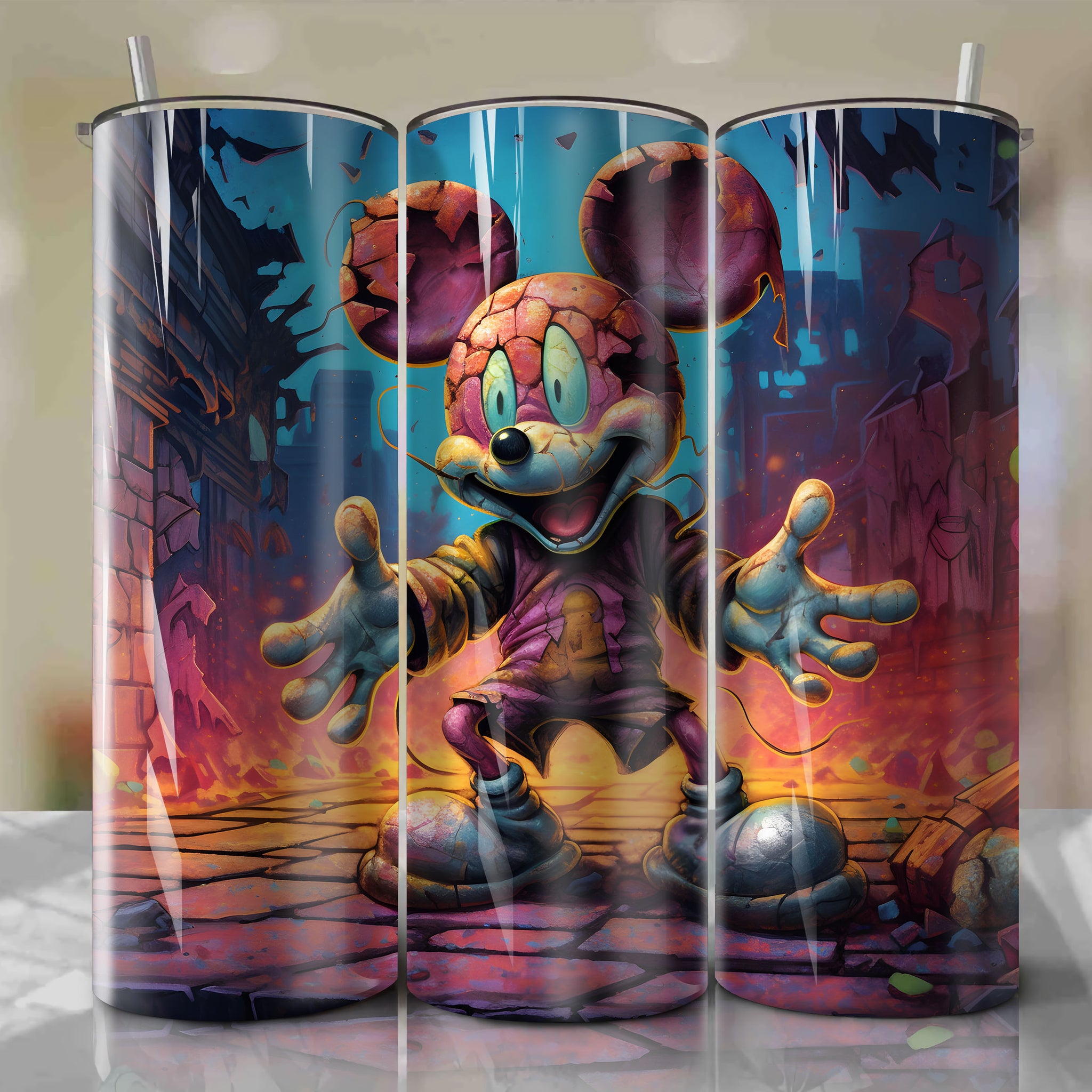 Mickey Halloween Tumbler Design - 20oz Skinny Wrap PNG - Instant Digital Download