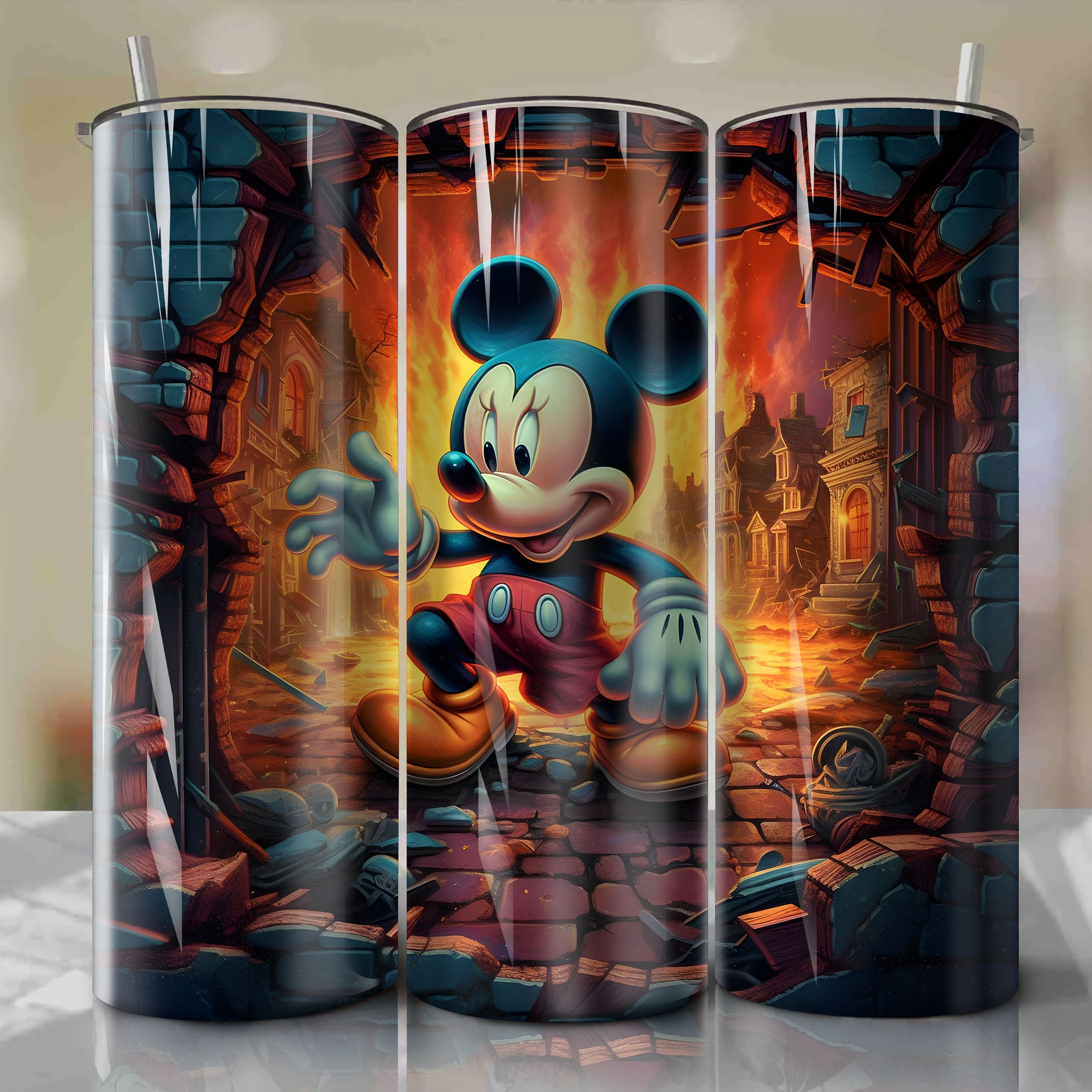 Mickey Halloween Tumbler - 20oz Skinny Wrap PNG - Instant Digital Download