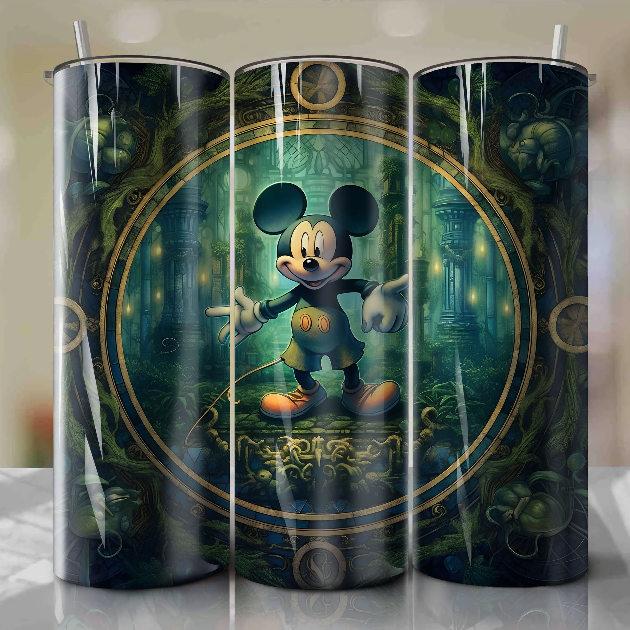 Limited Edition Mickey Halloween Tumbler - 20oz Skinny Wrap PNG Design