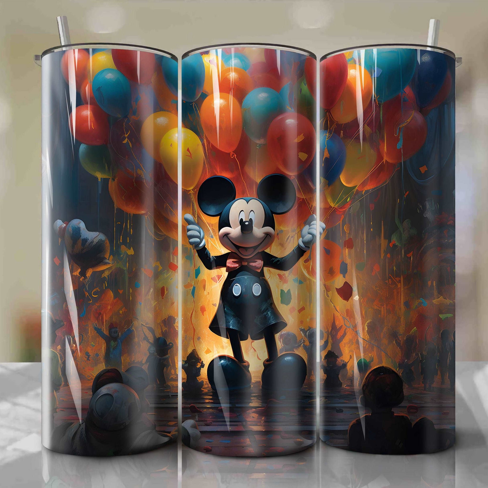 Spooky Mickey Mouse Tumbler Wrap - 20oz Skinny Size - Digital Download