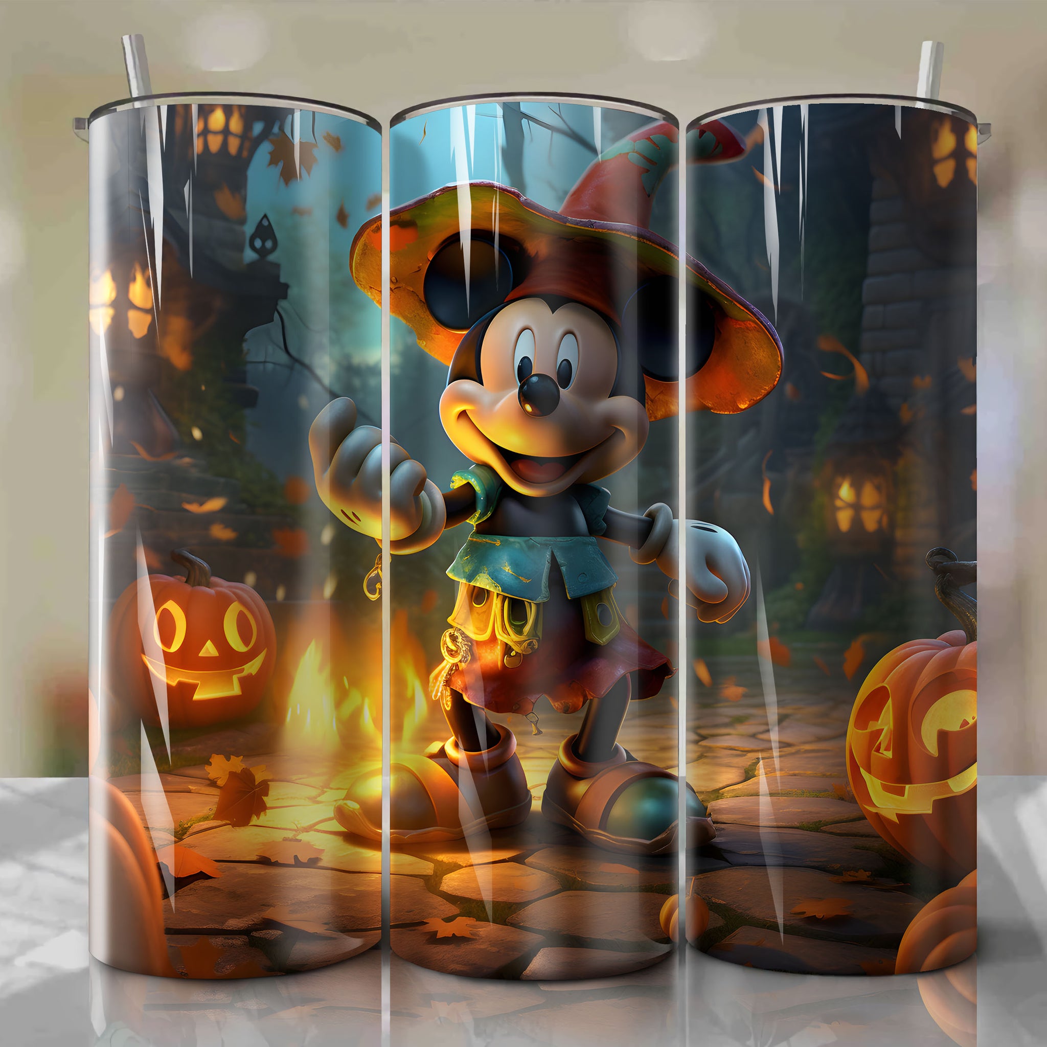 Spooky Mickey Mouse Tumbler Wrap - 20oz Skinny Size - Digital Download