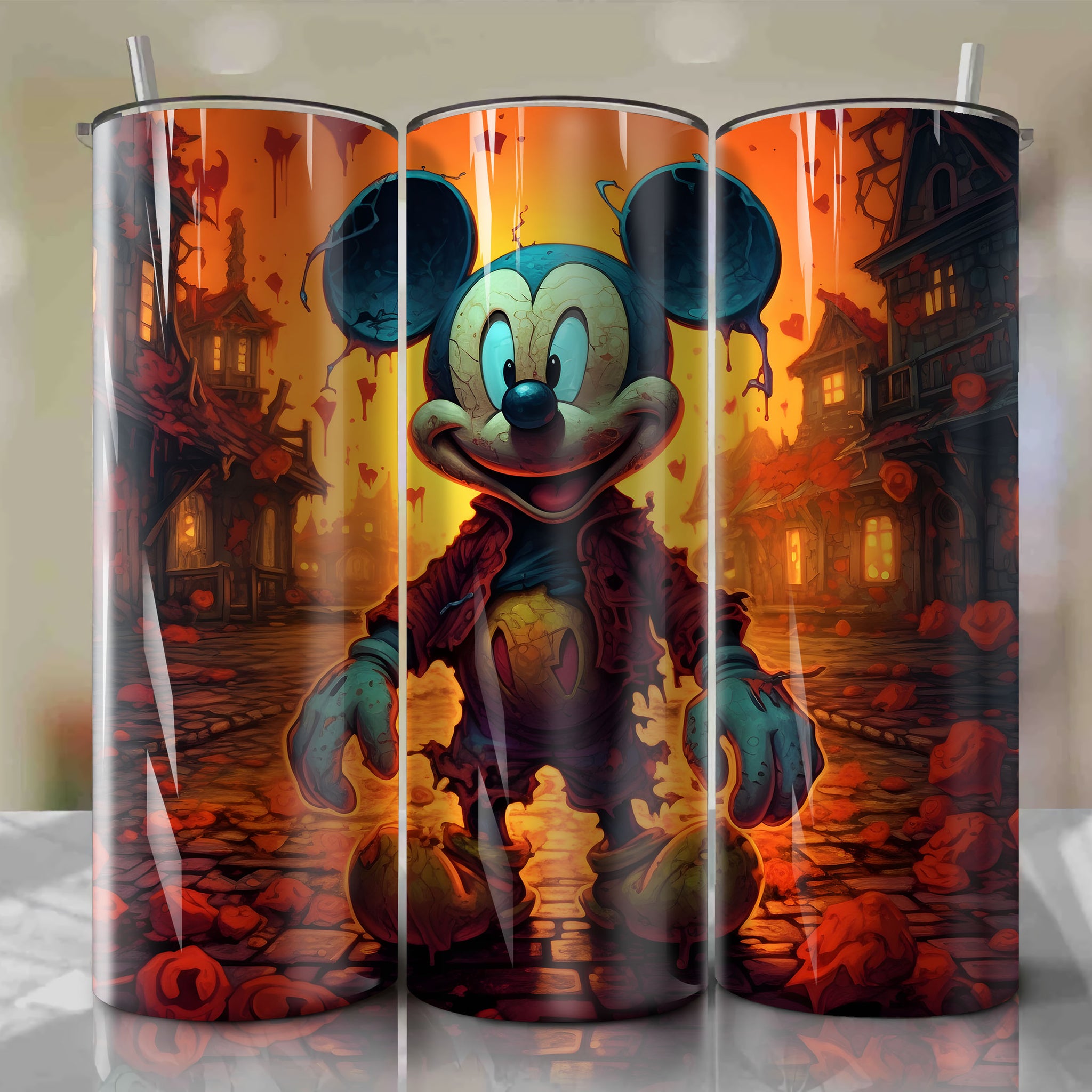 Spooky Mickey Mouse Tumbler Wrap - 20oz Skinny Size - Digital Download