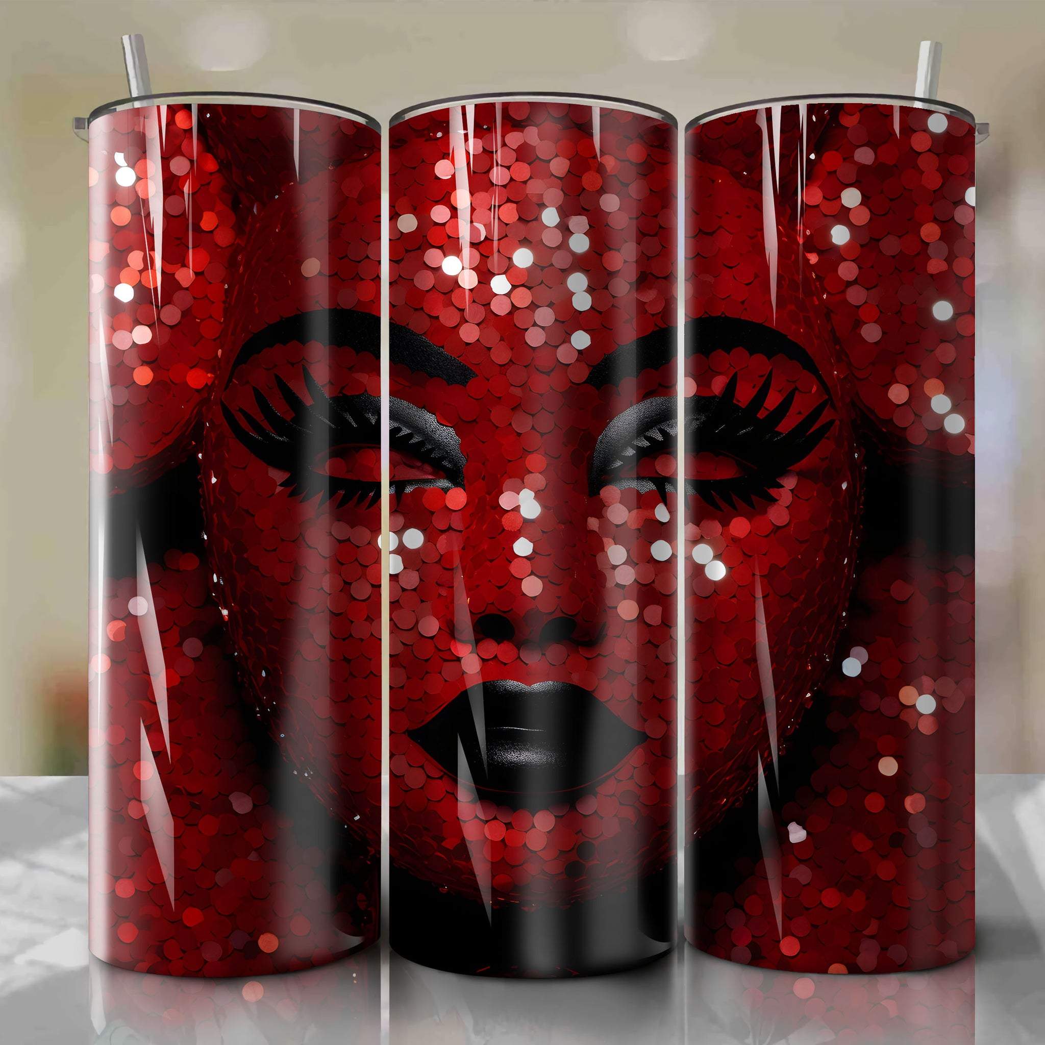 Minnie Mouse | 3D Bling | Wrap PNG Skinny Tumbler 20oz | Sublimation | Digital Download