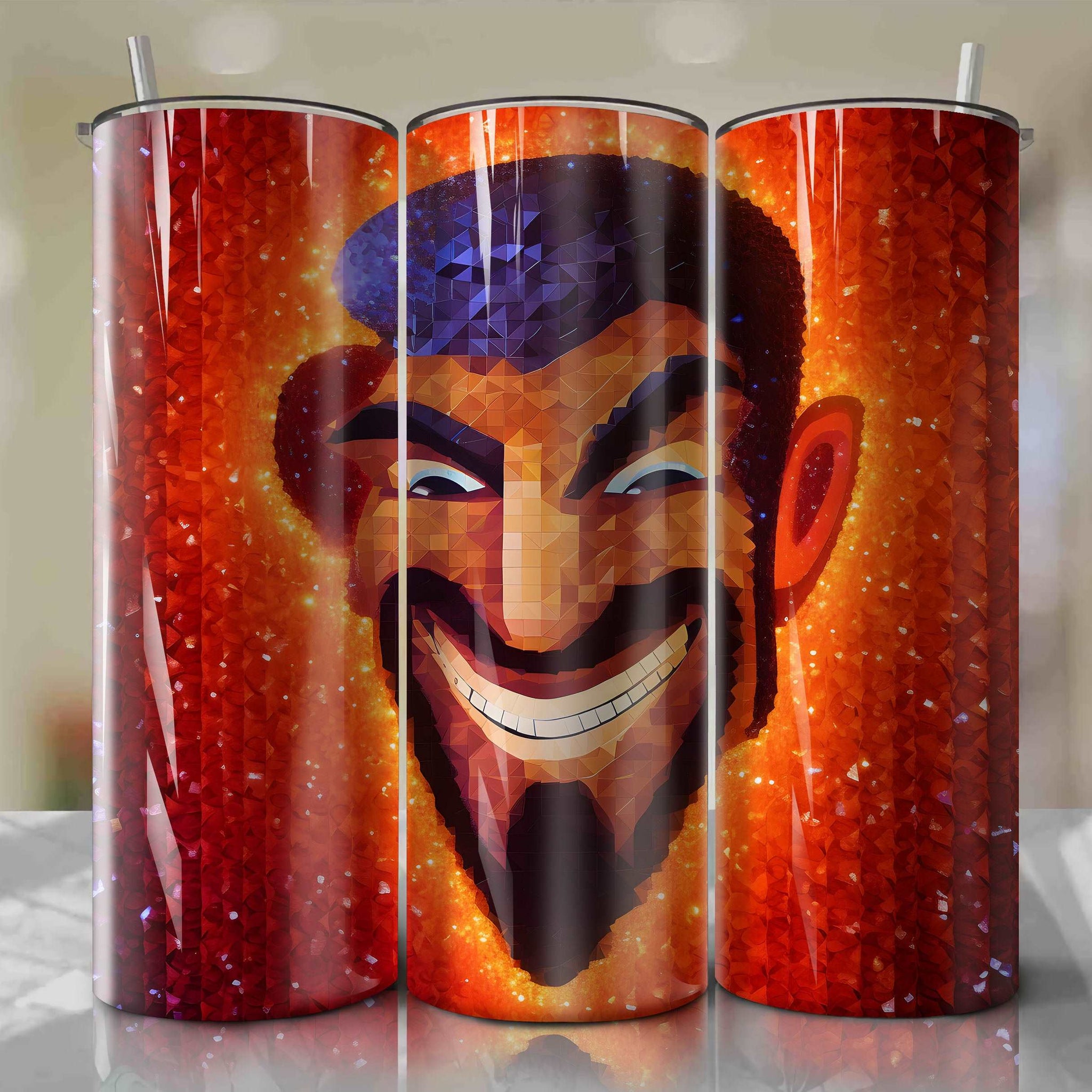 Jafar | 3D Bling | Wrap PNG Skinny Tumbler 20oz | Sublimation | Digital Download