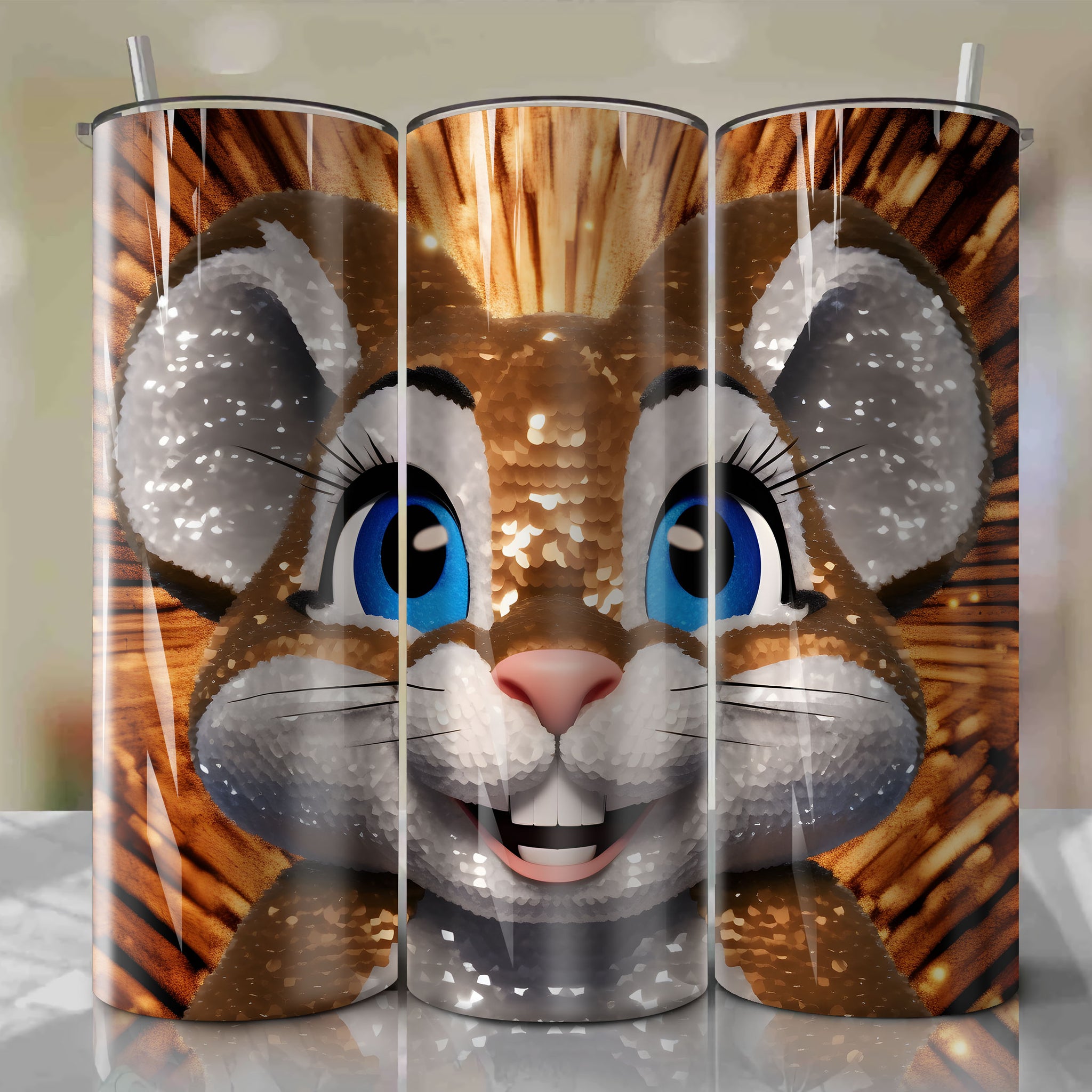 Thumper | 3D Bling | Wrap PNG Skinny Tumbler 20oz | Sublimation | Digital Download