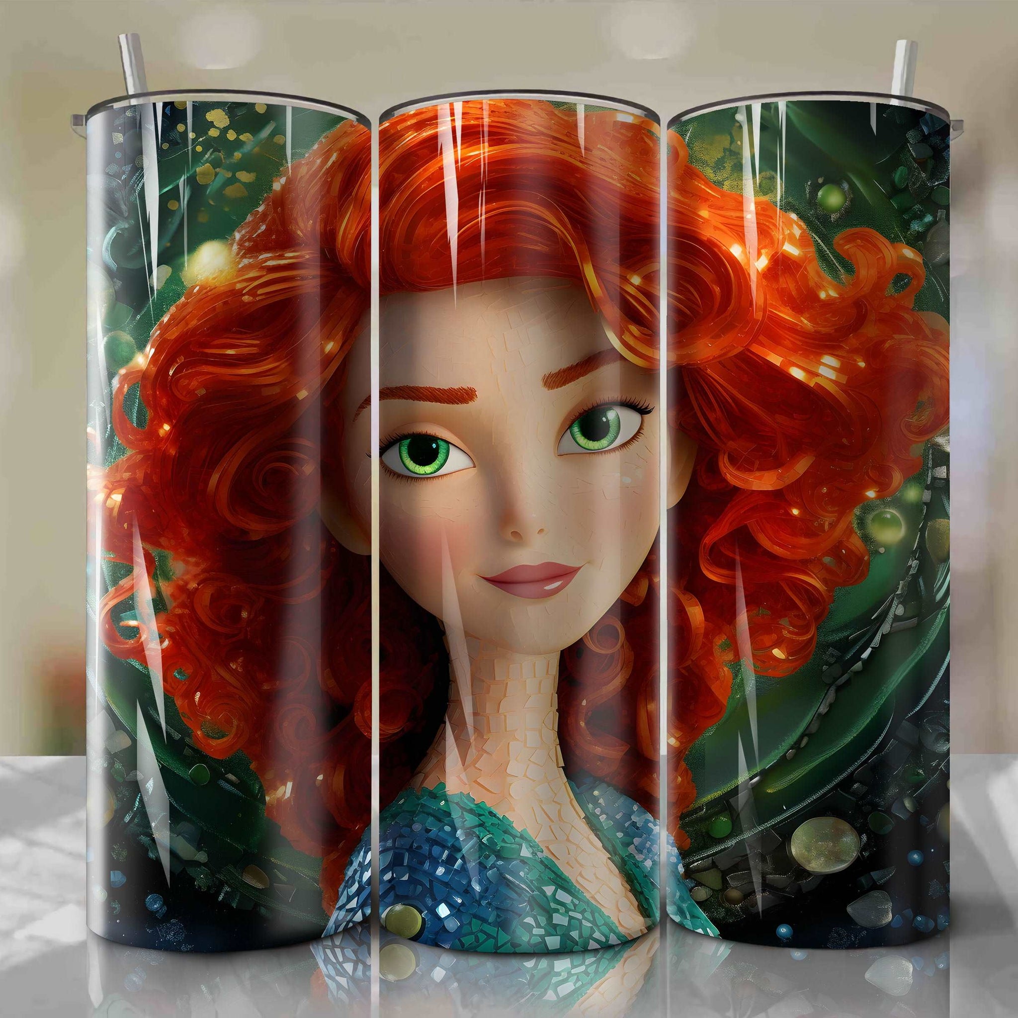 Merida | 3D Bling | Wrap PNG Skinny Tumbler 20oz | Sublimation | Digital Download