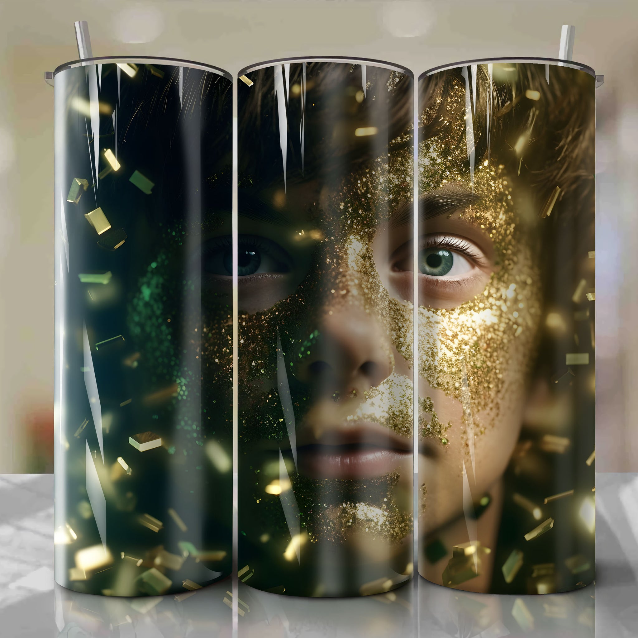 Peter Pan | 3D Bling | Wrap PNG Skinny Tumbler 20oz | Sublimation | Digital Download