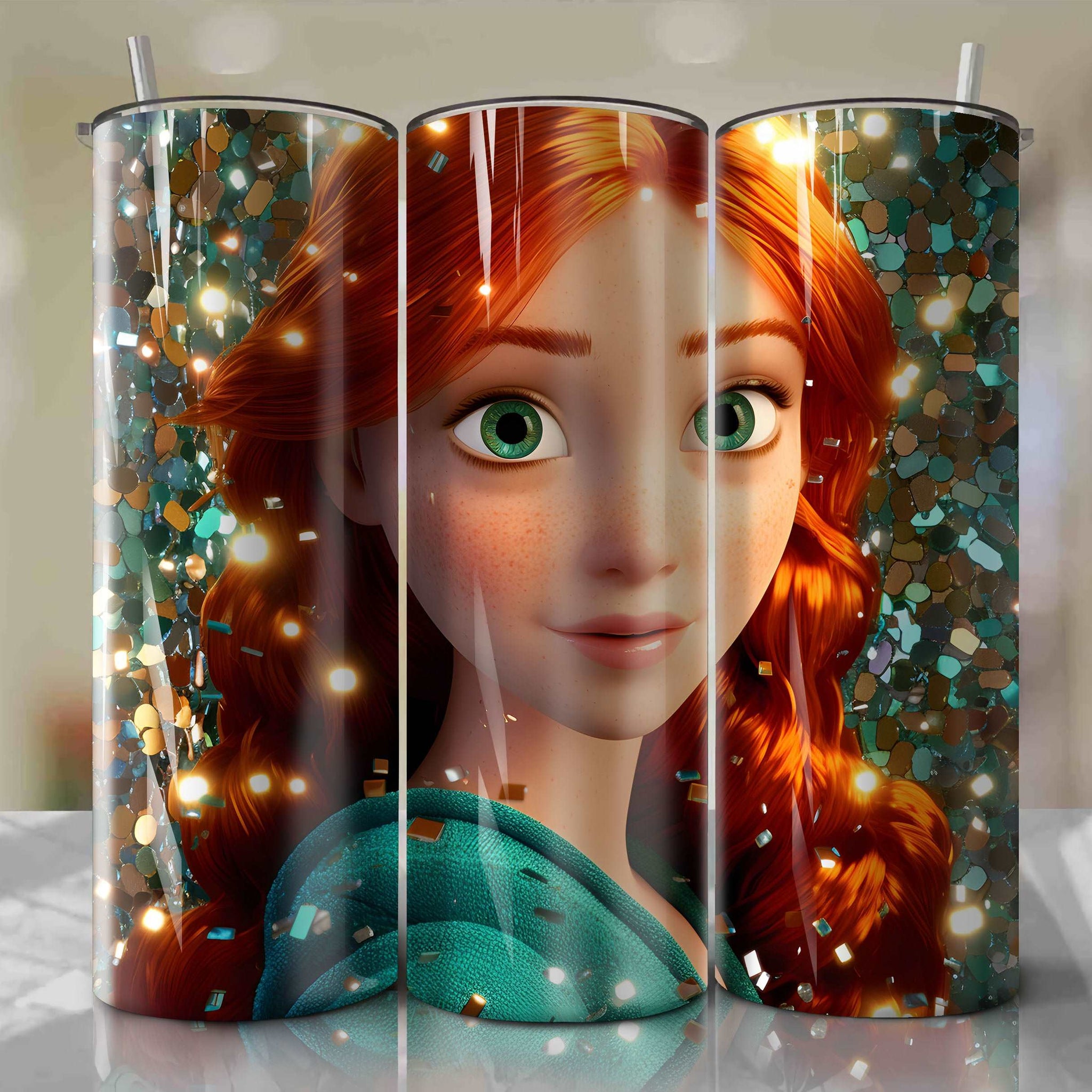 Anna | 3D Bling | Wrap PNG Skinny Tumbler 20oz | Sublimation | Digital Download