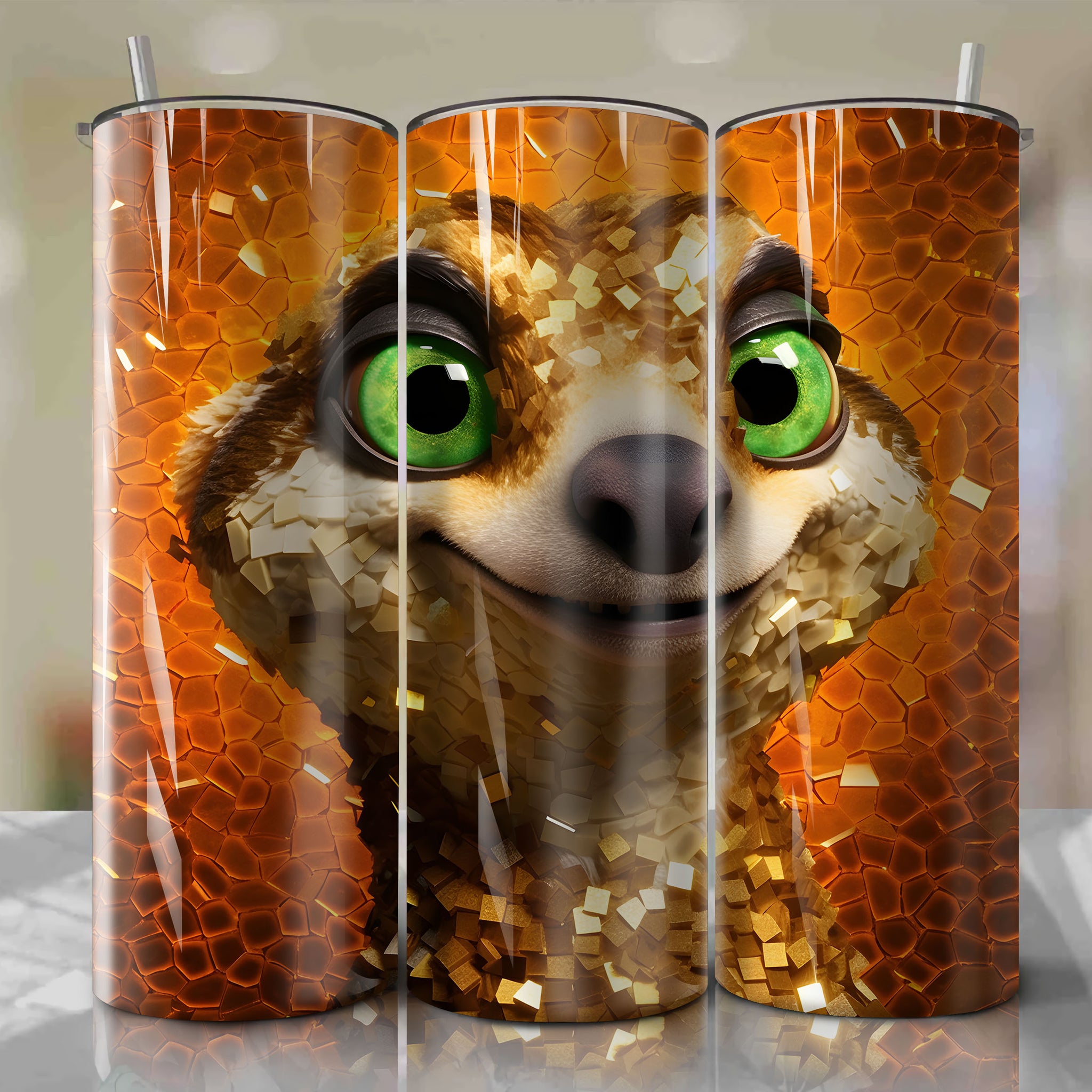 Timon | 3D Bling | Wrap PNG Skinny Tumbler 20oz | Sublimation | Digital Download