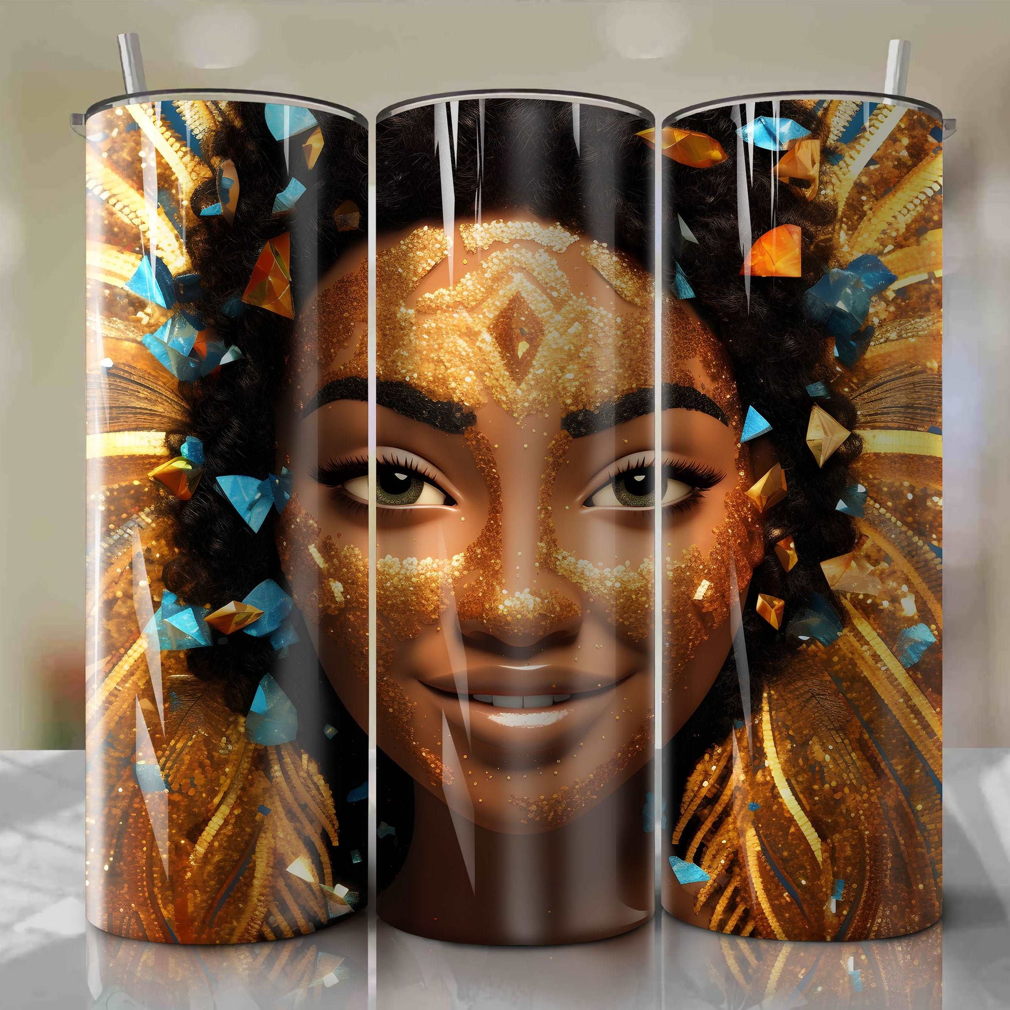 Beauty and the Beast - Lumire 3D Wooden Skinny Tumbler 20oz Wrap PNG 