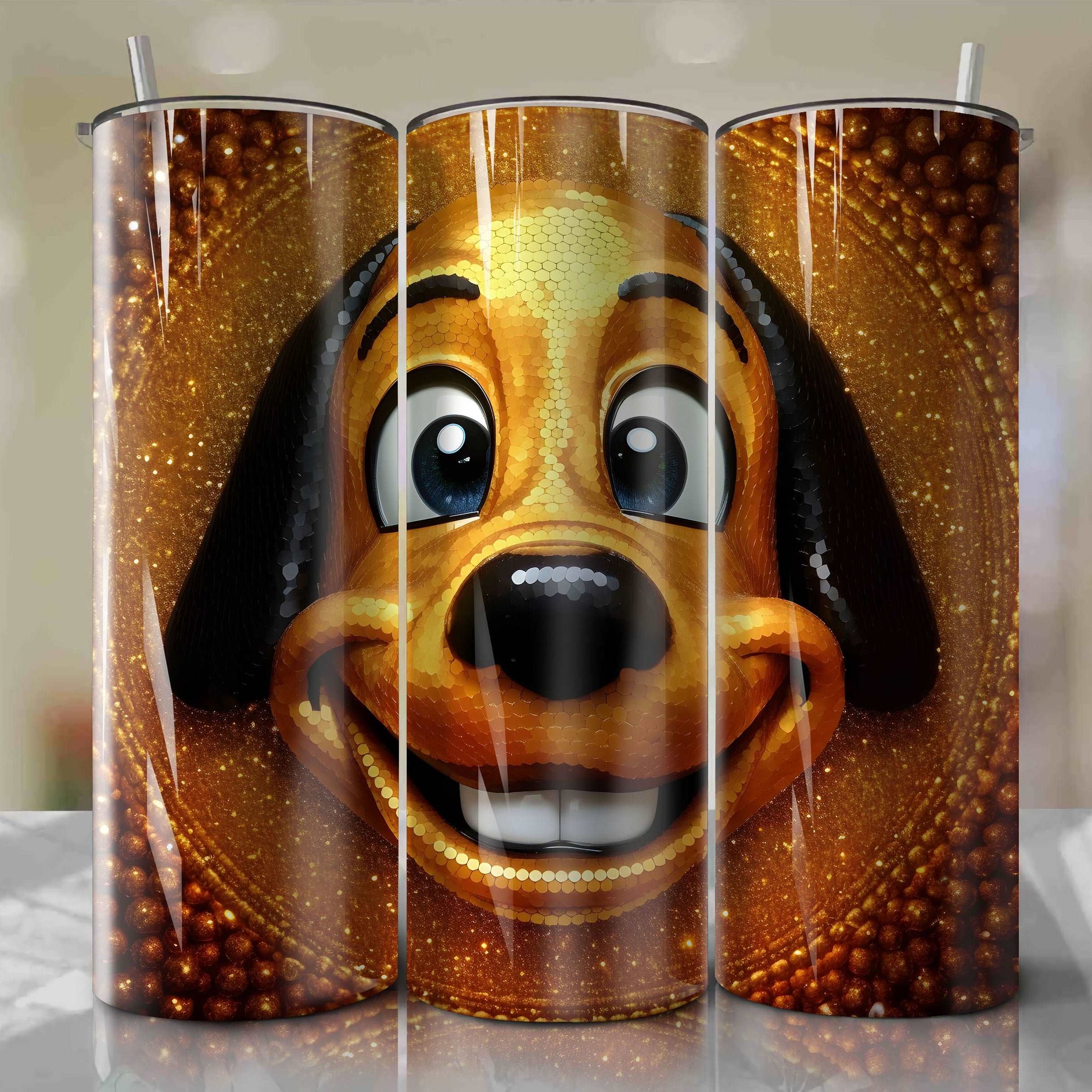 Pluto | 3D Bling | Wrap PNG Skinny Tumbler 20oz | Sublimation | Digital Download