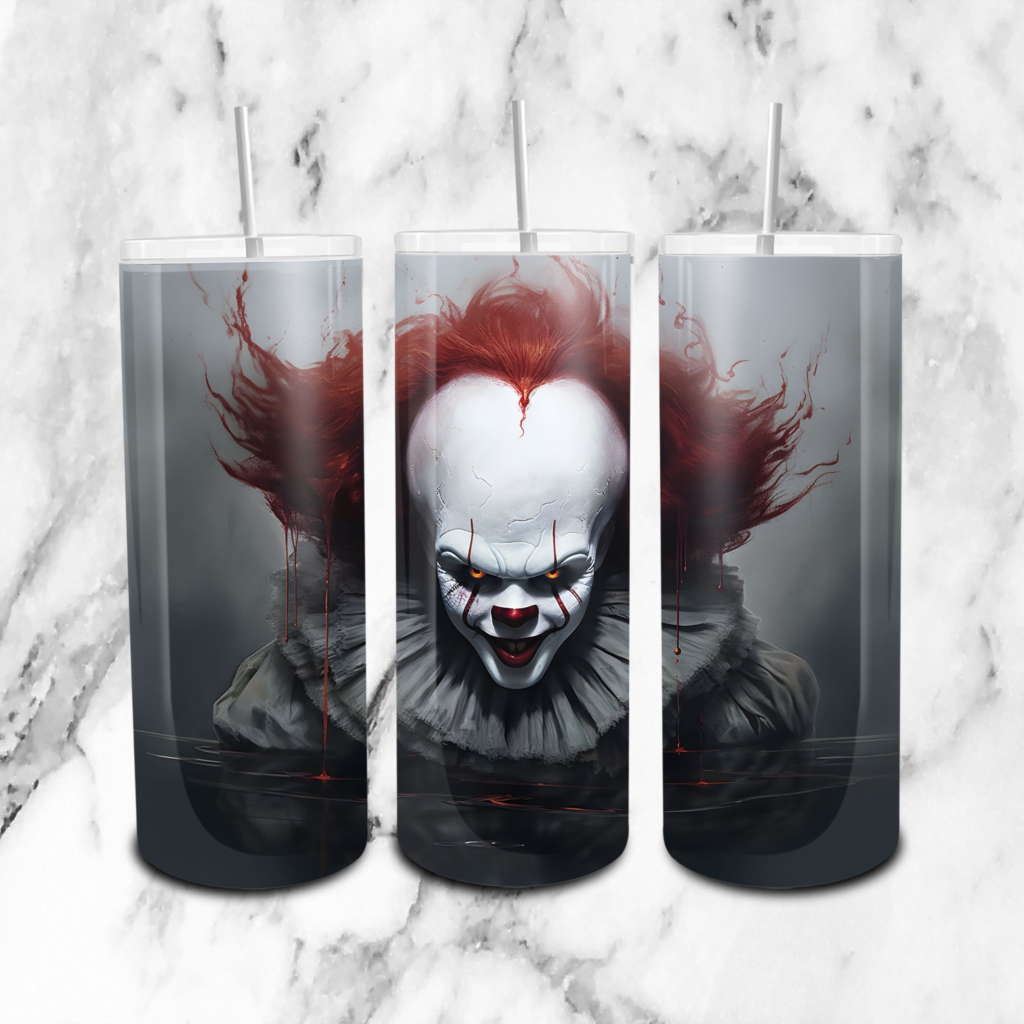 Unique IT Movie Tumbler Design - Digital PNG for 20oz Skinny Tumblers