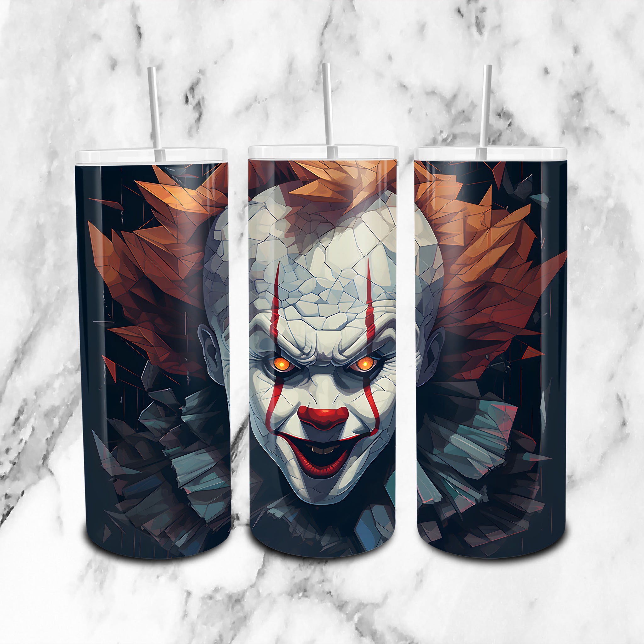 IT Movie Themed 20oz Skinny Tumbler PNG - Ready for Sublimation