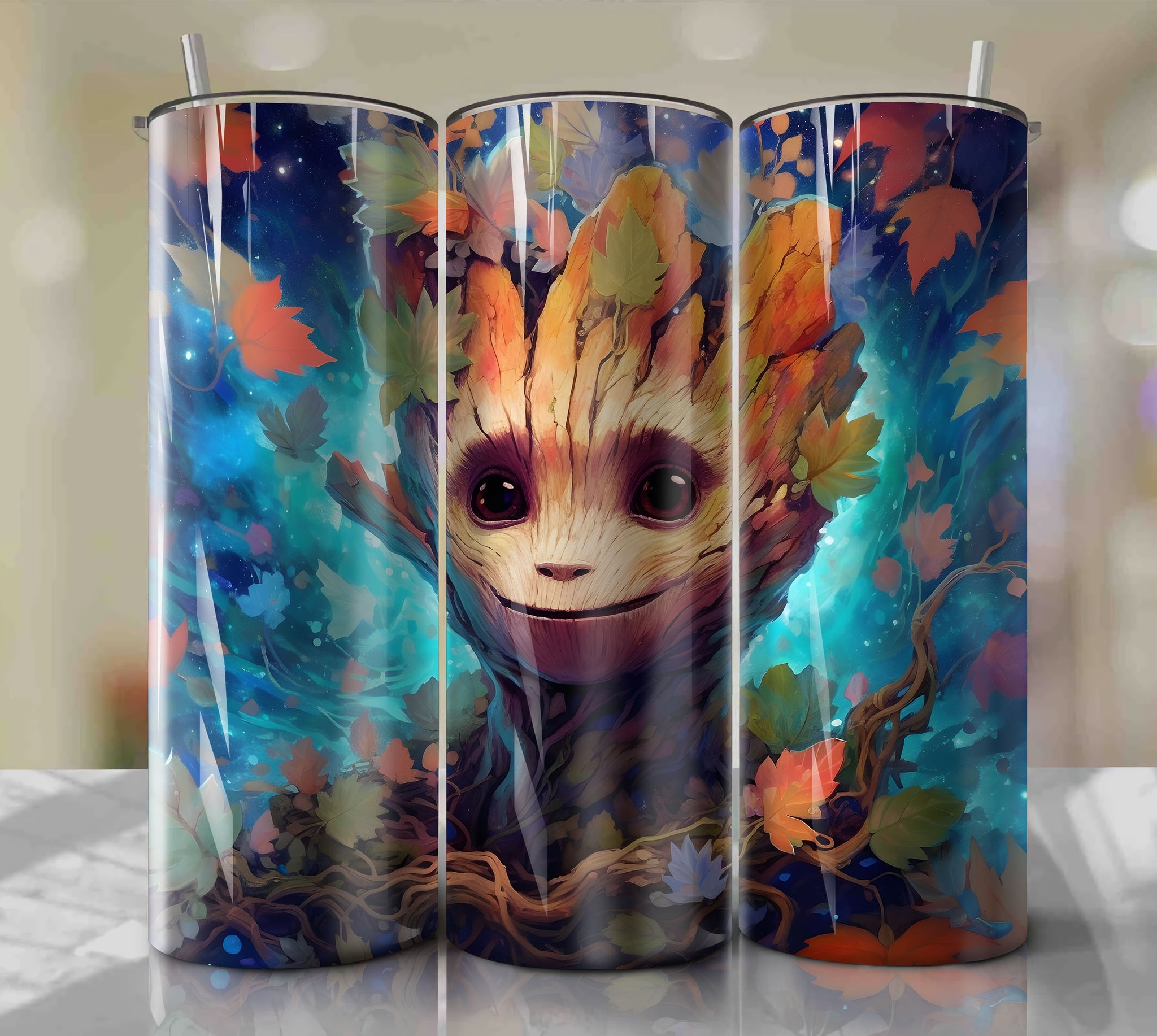 Digital Download - Groot Themed PNG Wrap Tumbler