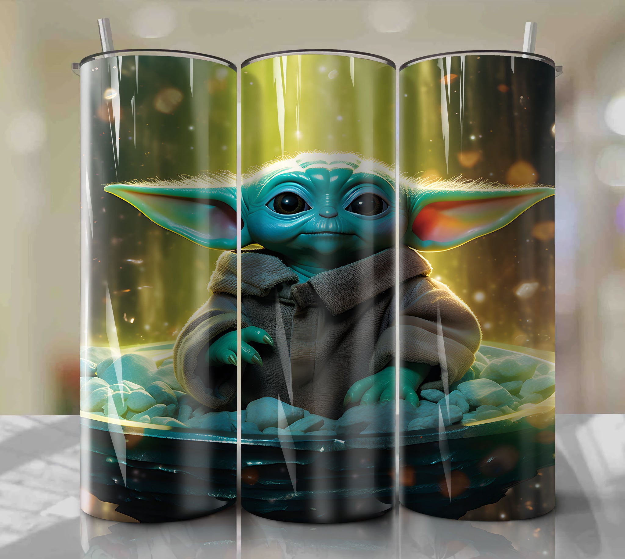 Grogu Force Awakens PNG Wrap Tumbler - Digital File