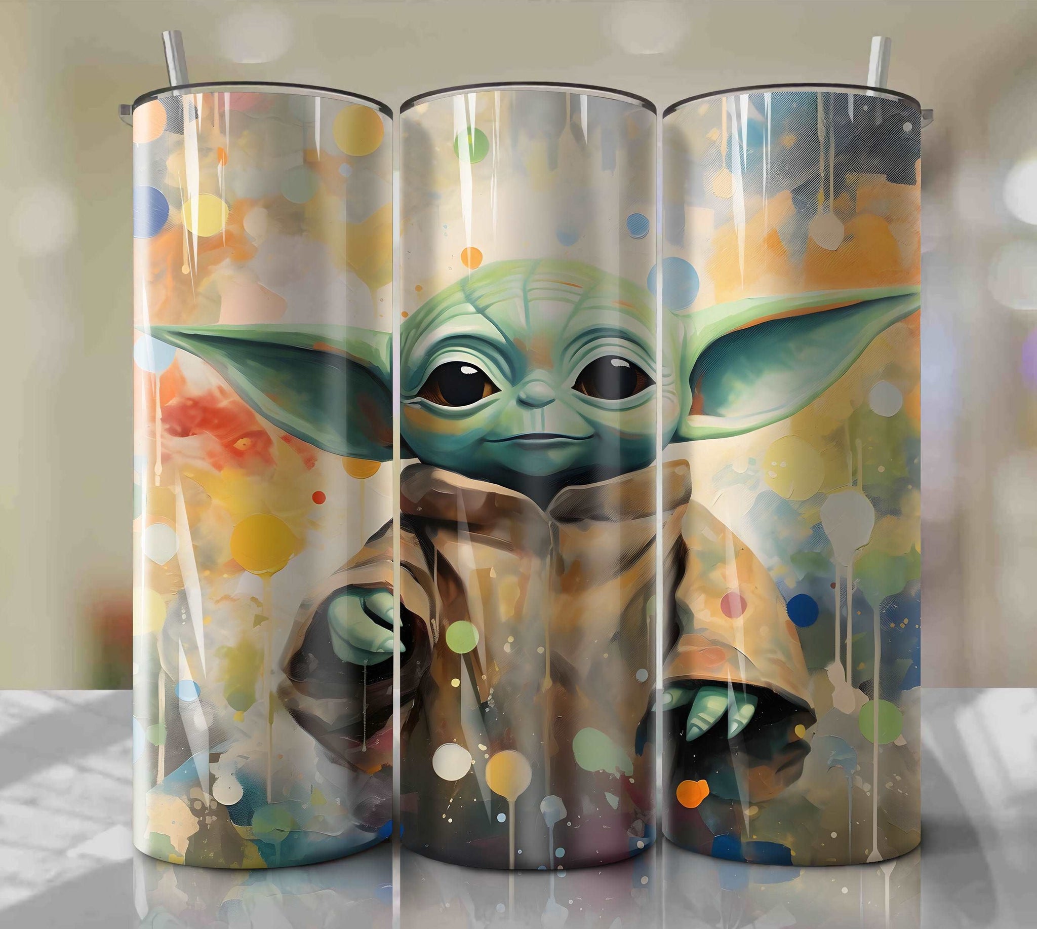 Baby Yoda Tumbler Cup 20oz Straight Skinny Wrap Sublimation Design Baby Yoda  PNG Baby Yoda Gift (Instant Download) 