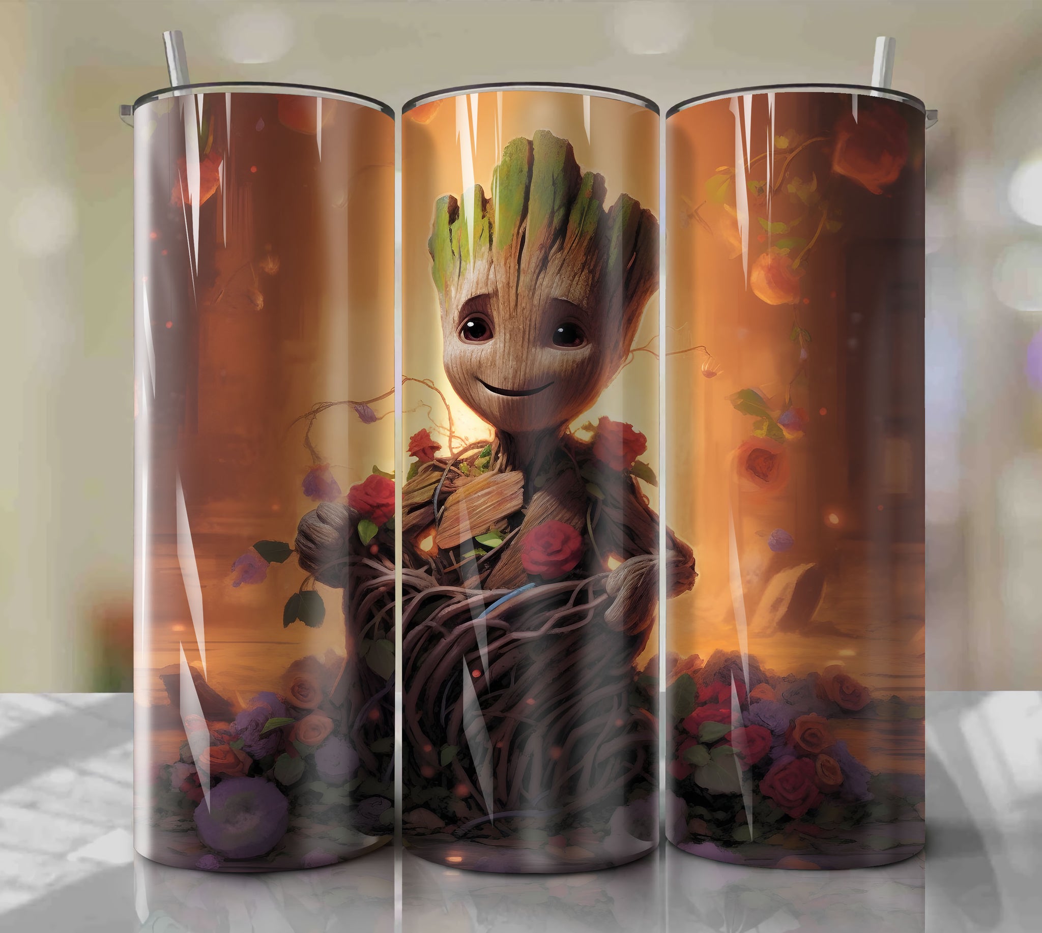 Digital Download - Groot Character PNG Wrap Tumbler