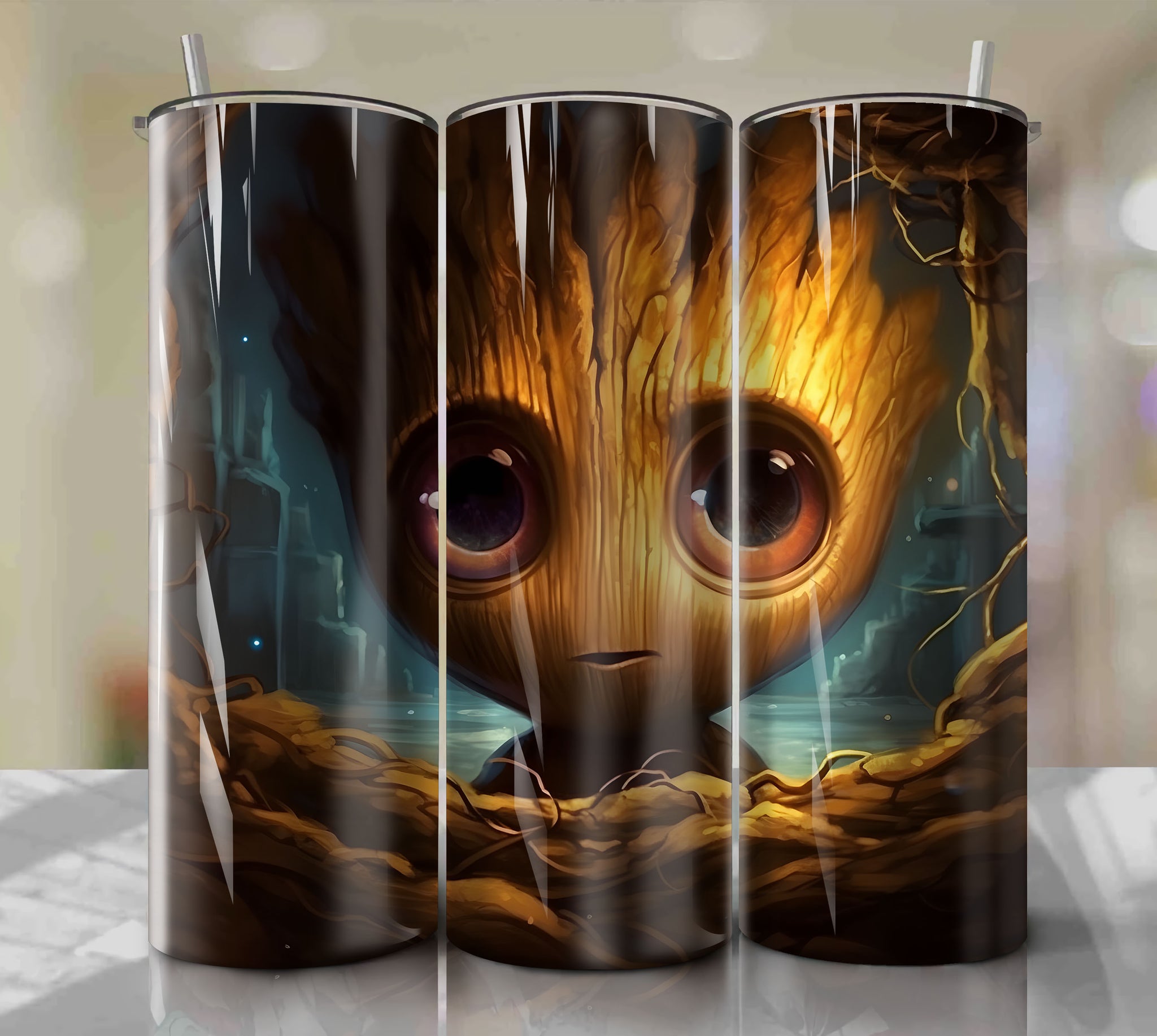 Groot Movie Character PNG Wrap Tumbler - Digital Download